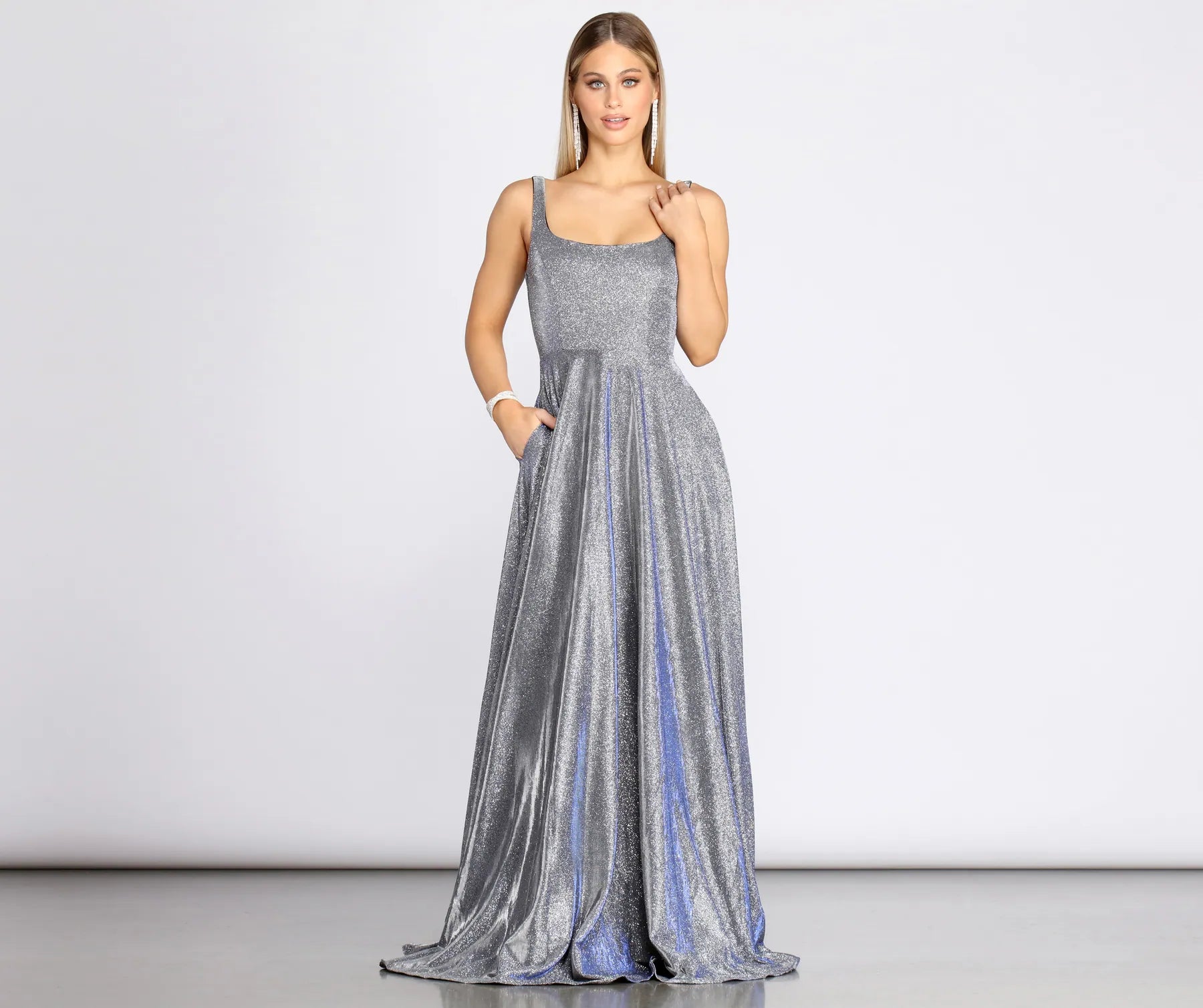 Ivy Formal Glitter A-Line Dress - Image 4