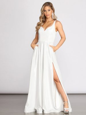 Esme Formal High Slit Glitter Dress