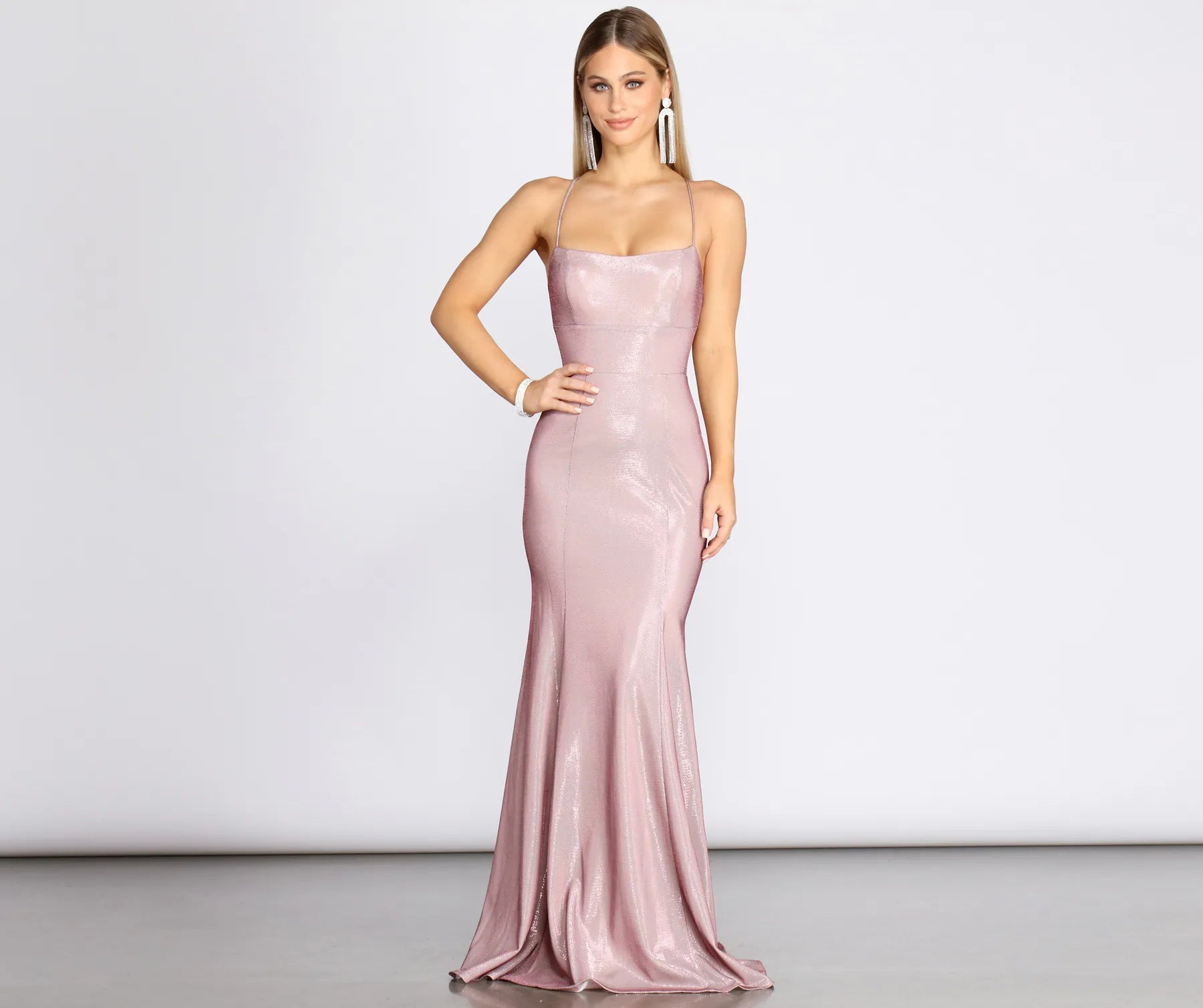 Tanna Formal Lattice Glitter Dress - Image 2