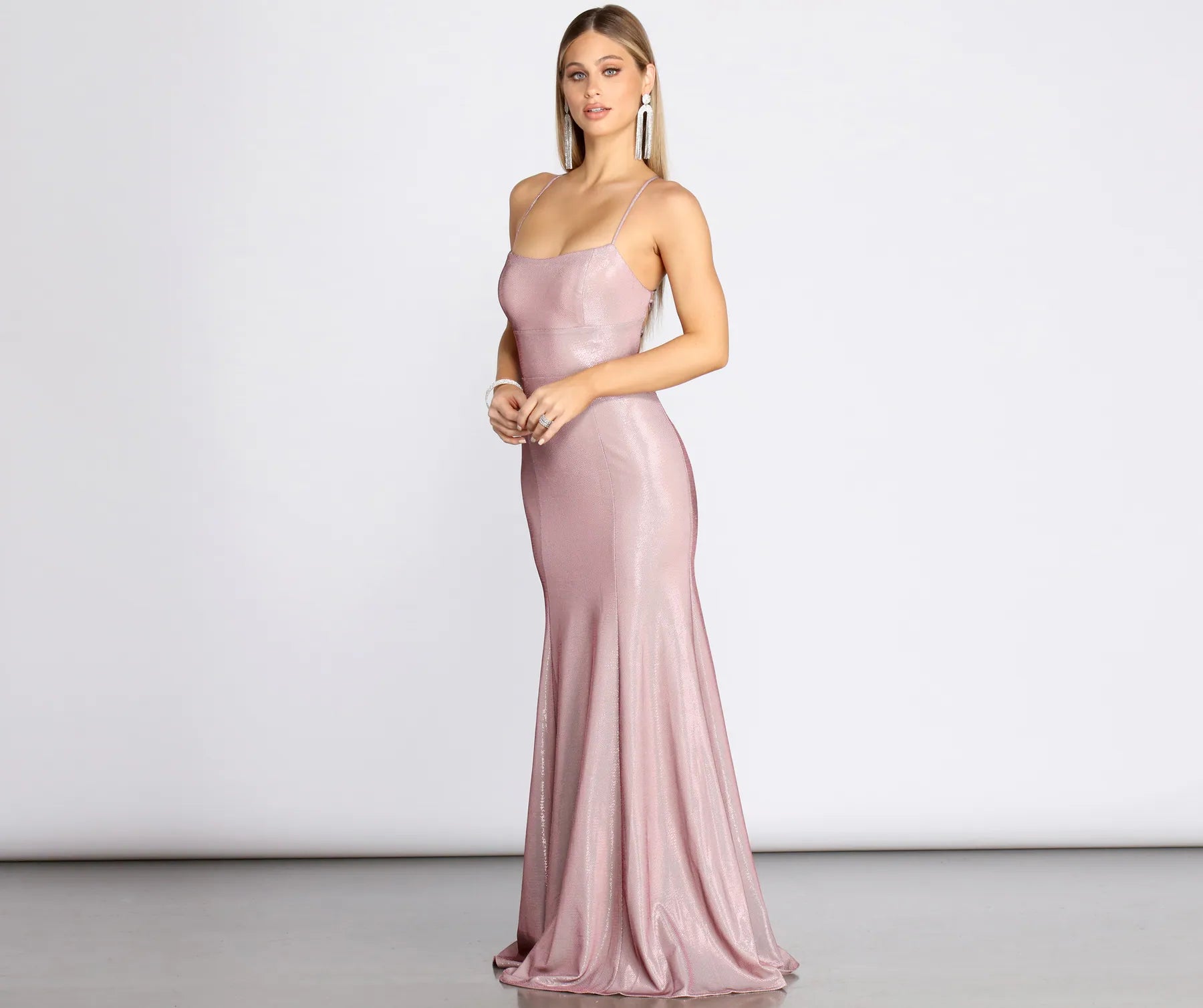 Tanna Formal Lattice Glitter Dress - Image 5