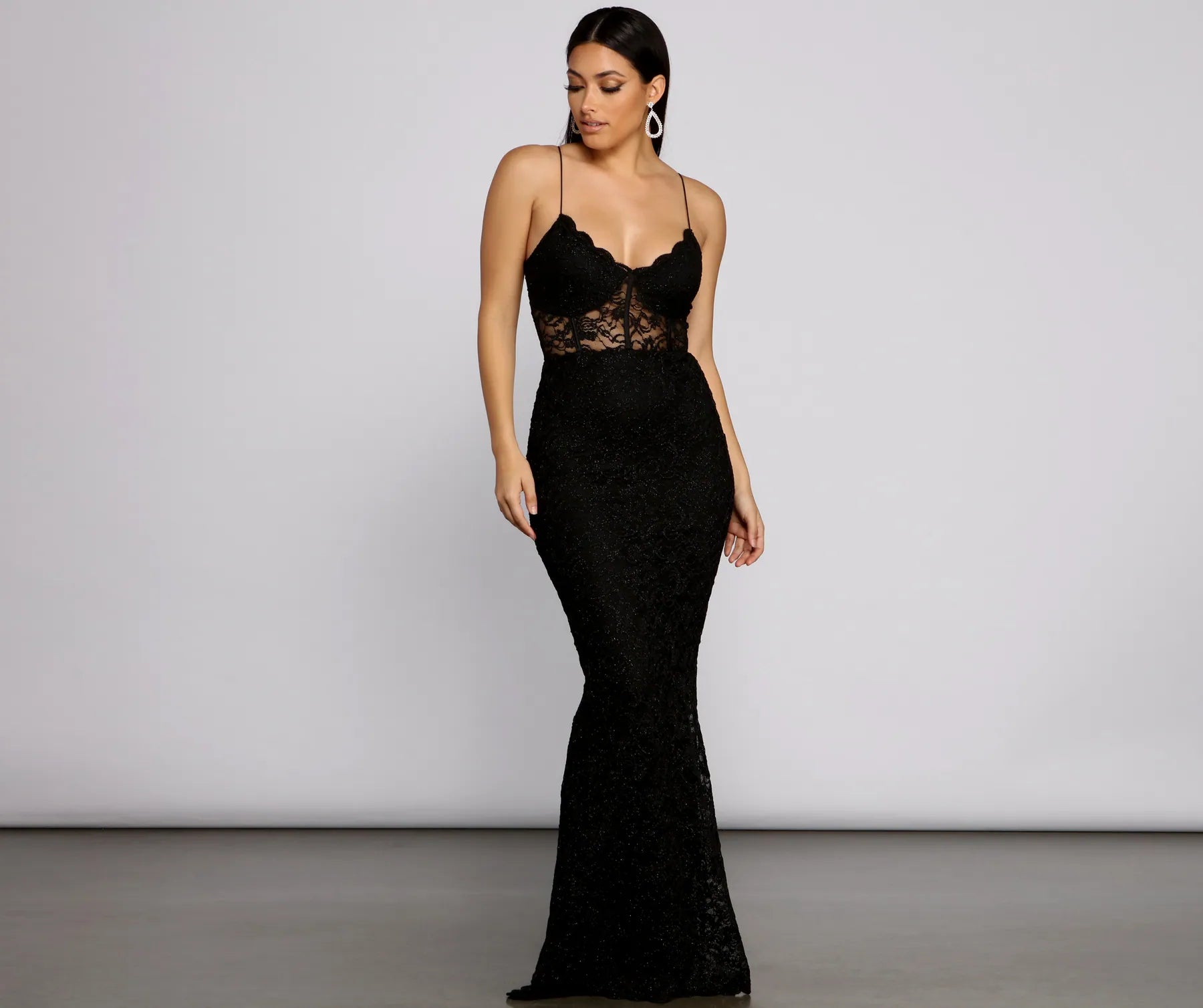 Sabrina Glitter Lace Mermaid Dress - Image 5