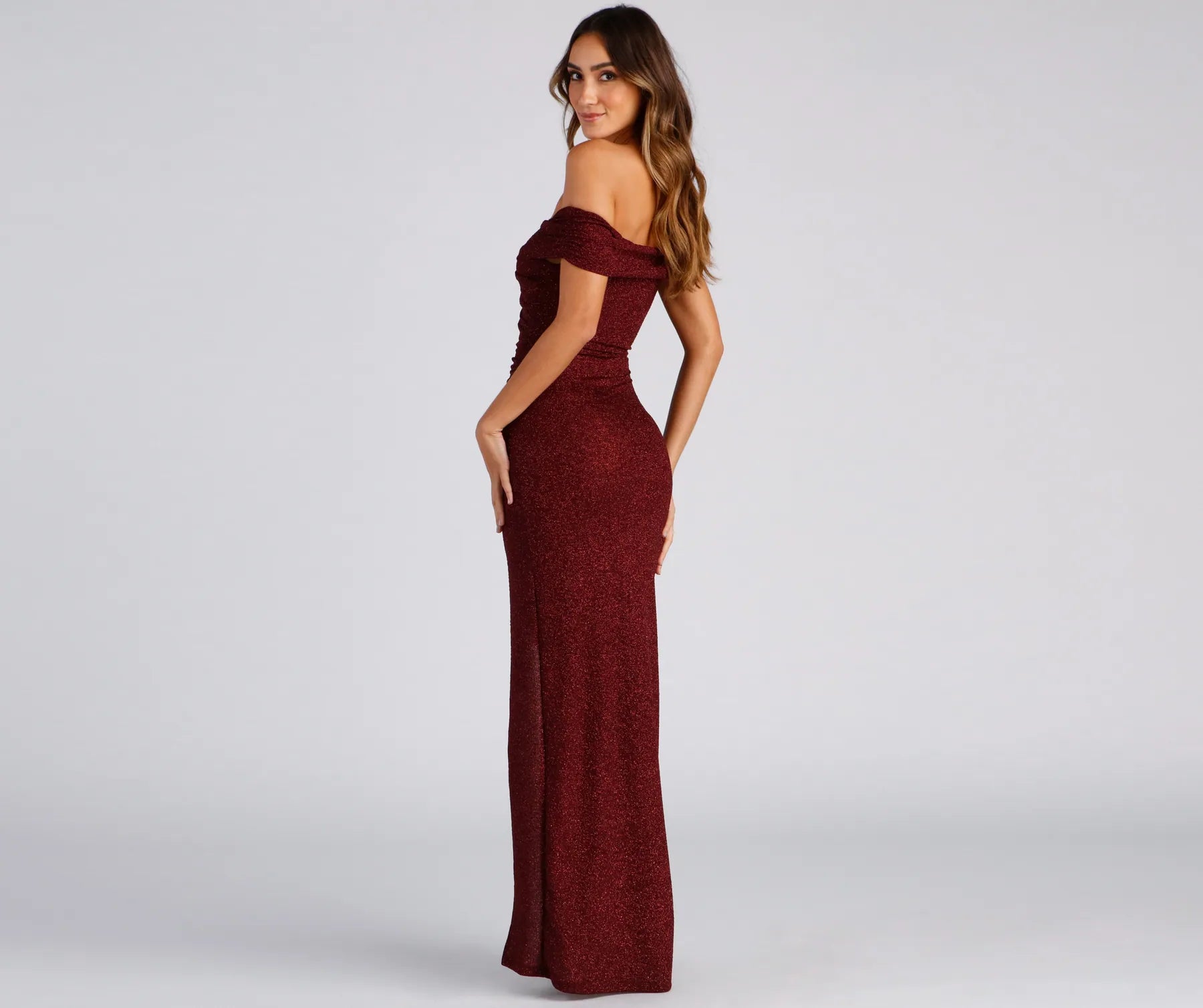 Bebe Formal Glitter Wrap Dress - Image 10
