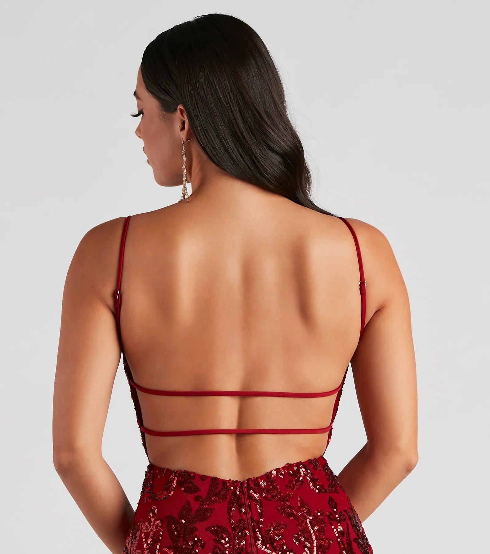 Jenelle Formal Sequin Open Back Dress - Image 8