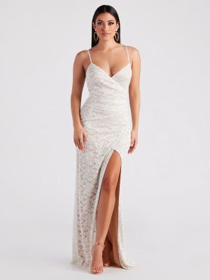 Leanne Formal Glitter Lace Dress
