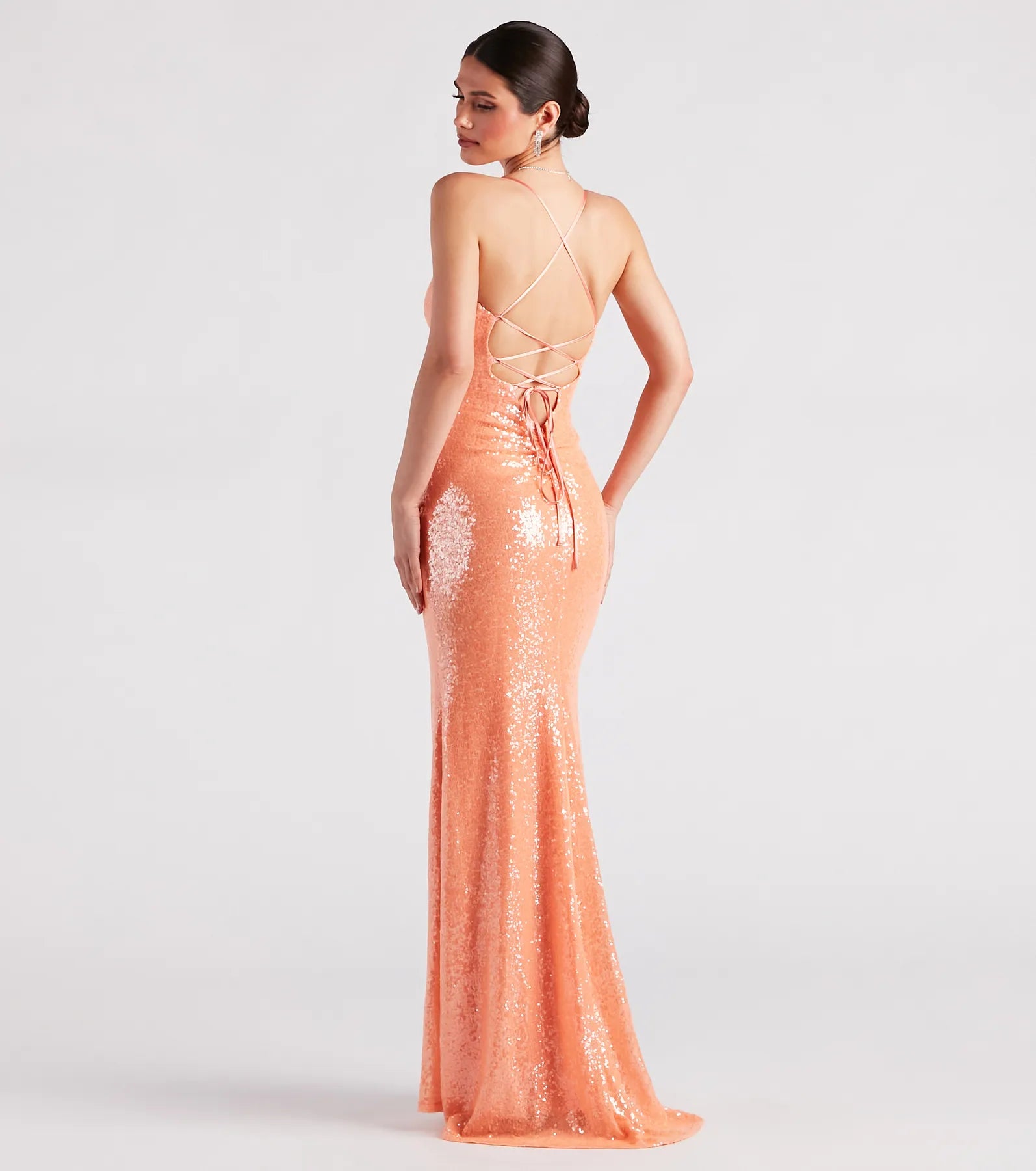Ariella Formal High Slit Sequin Mermaid Dress - Image 2