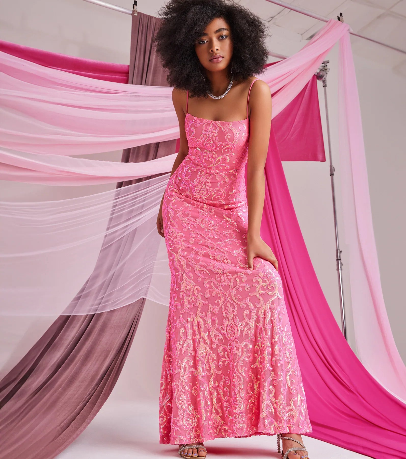 Noemi Formal Sequin A-Line Dress - Image 5