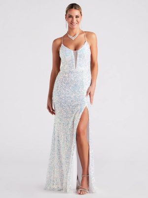 Adeline Formal Sequin Strappy Mermaid Dress