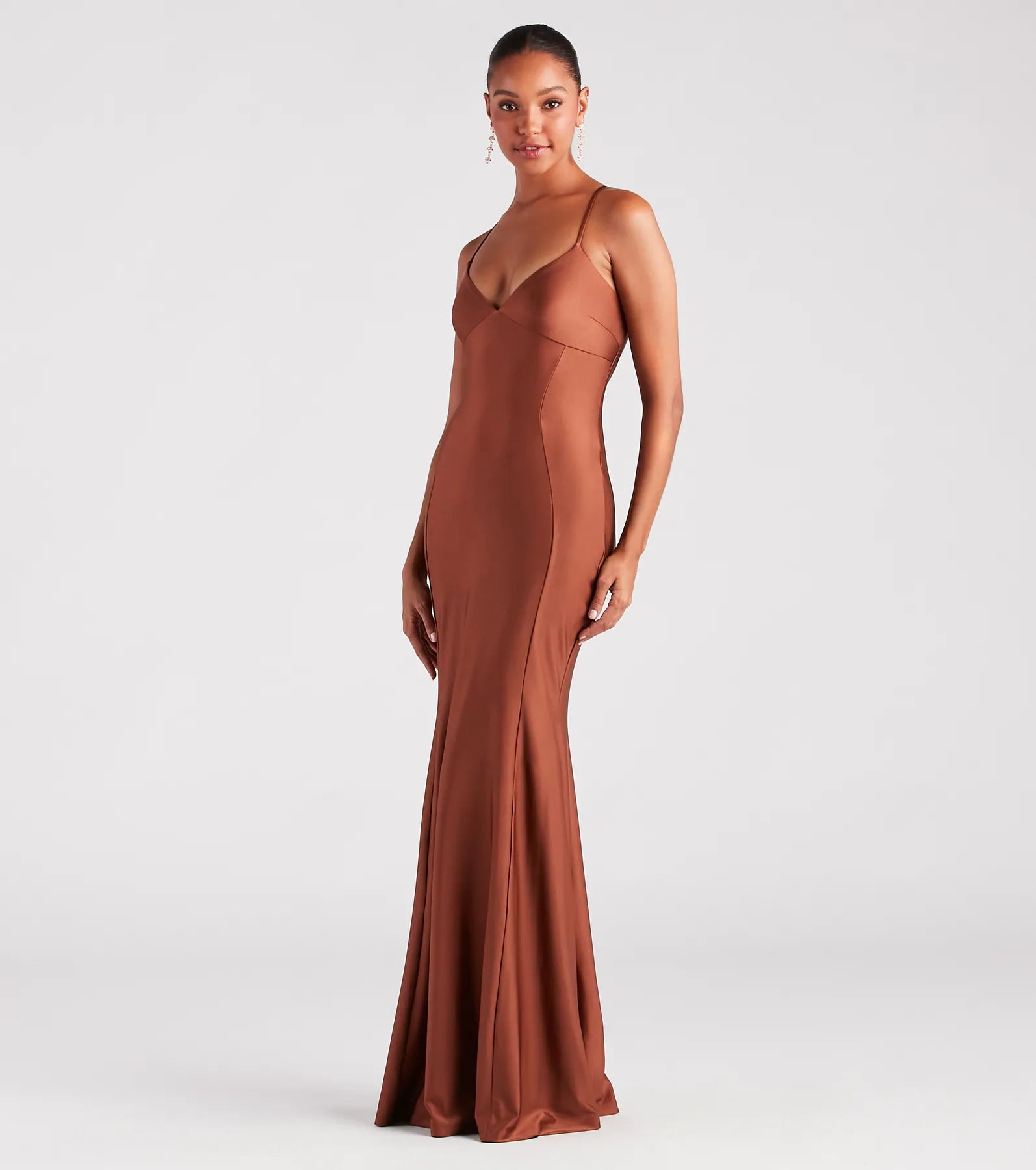 Laine Formal Lace-Up Mermaid Long Dress - Image 3