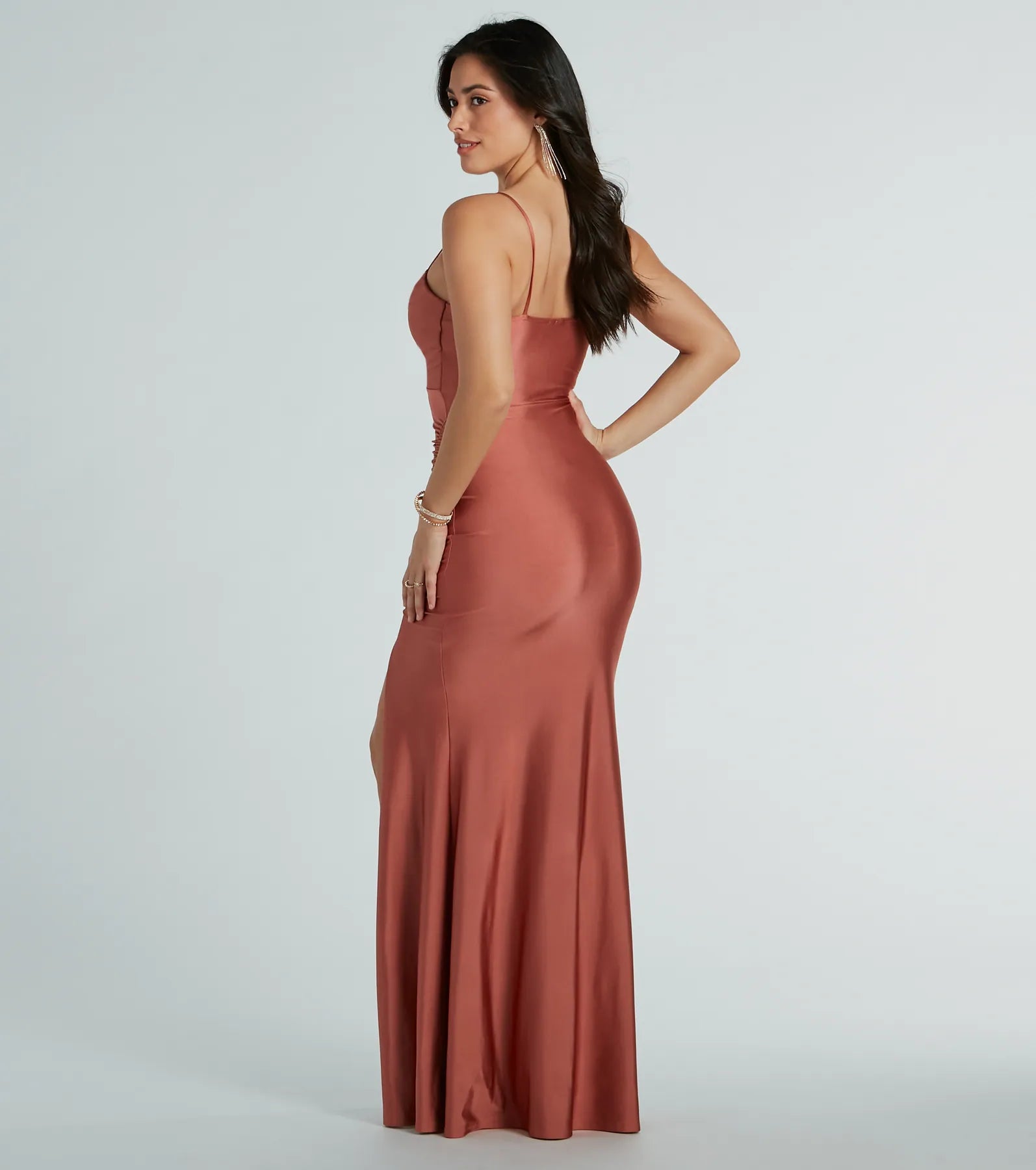 Marsha Cowl Neck Mermaid Formal Dress - Image 2