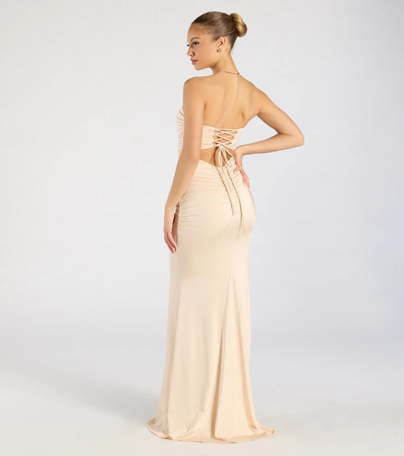 Georgina Strapless Lace-Up Mermaid Formal Dress - Image 2