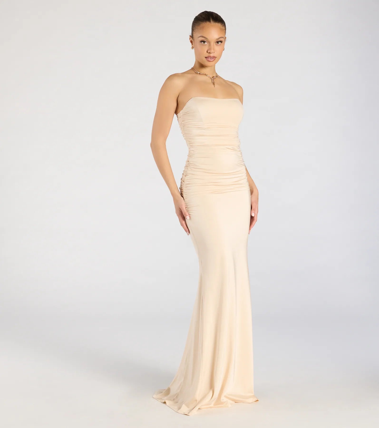 Georgina Strapless Lace-Up Mermaid Formal Dress - Image 4
