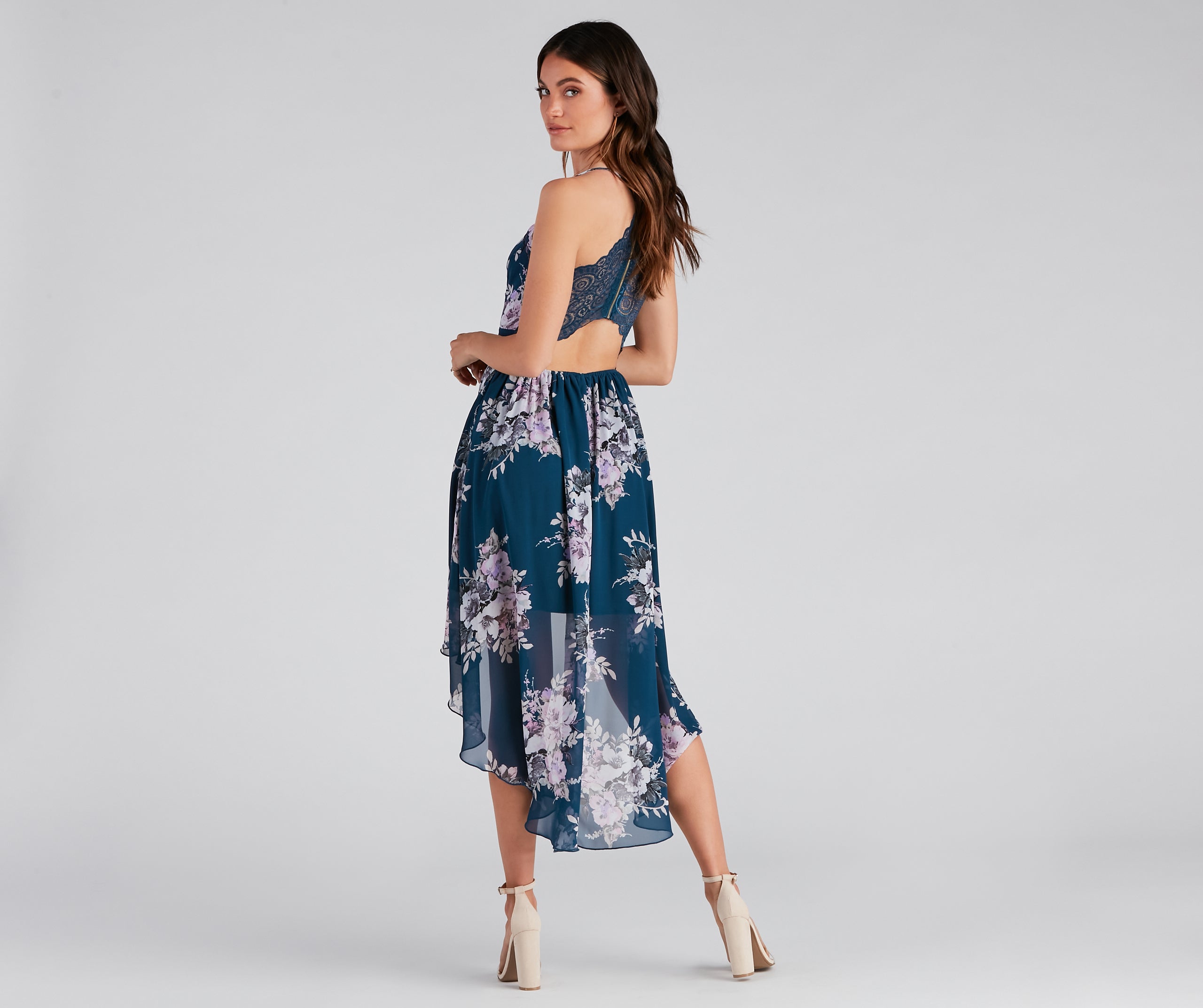 Sugar And Spice Floral High-Low Dress - Image 2