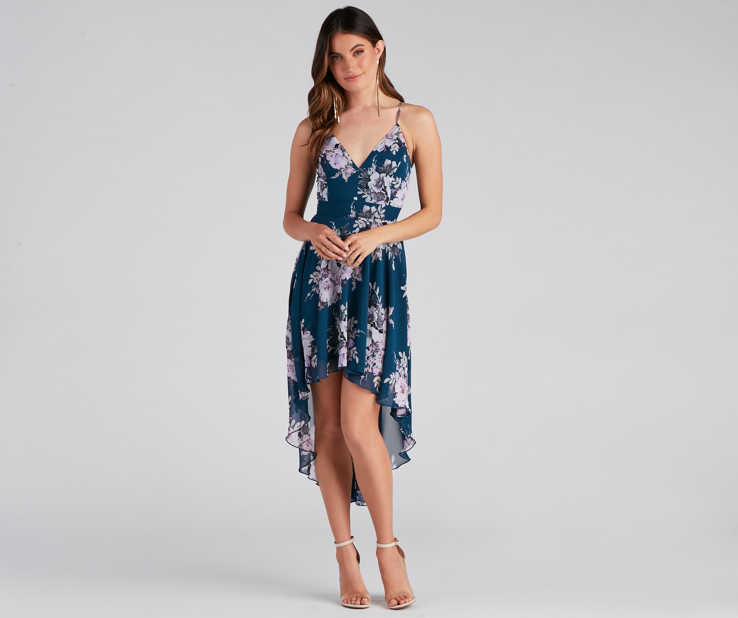 Sugar And Spice Floral High-Low Dress - Image 3