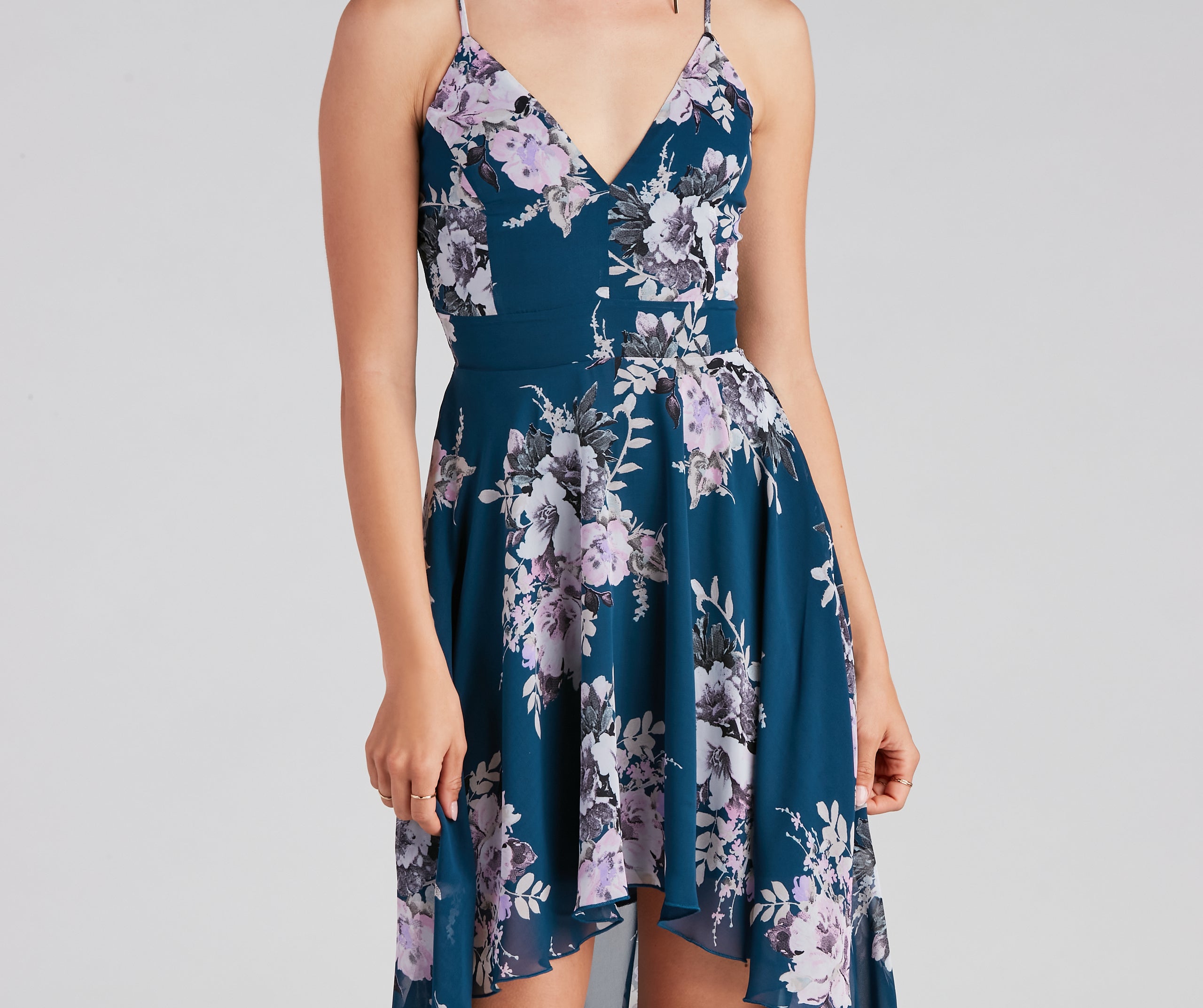 Sugar And Spice Floral High-Low Dress - Image 4