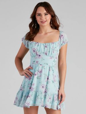 Flower Power Skater Dress