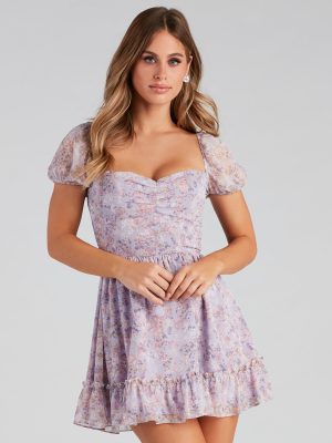 Sweet Beauty Ruffled Floral Dress