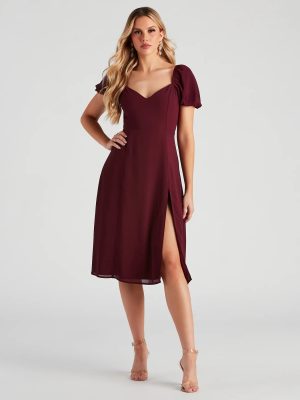 Sweet Harmony Chiffon Midi Dress