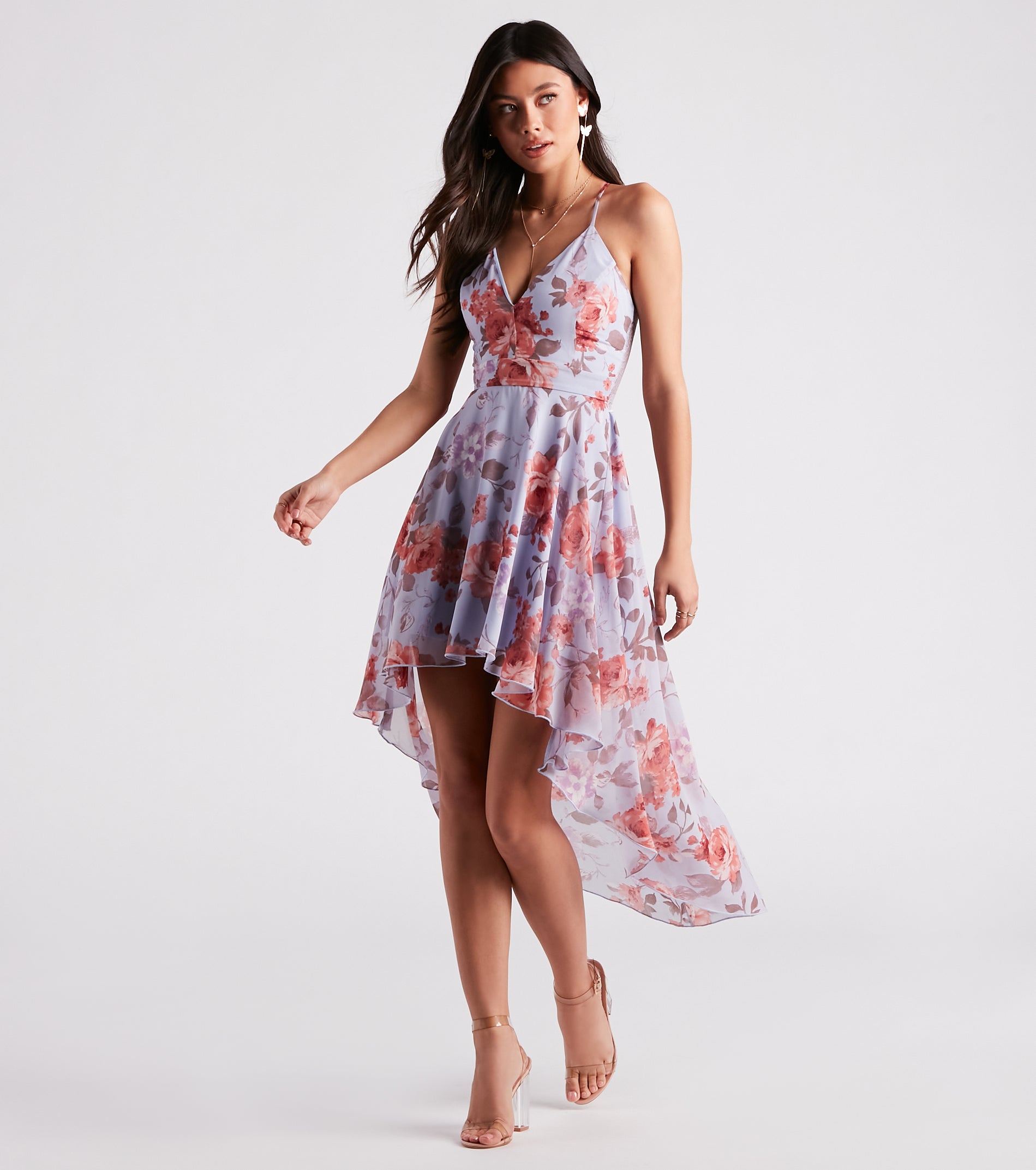 Sugar And Spice Floral High-Low Dress - Image 5