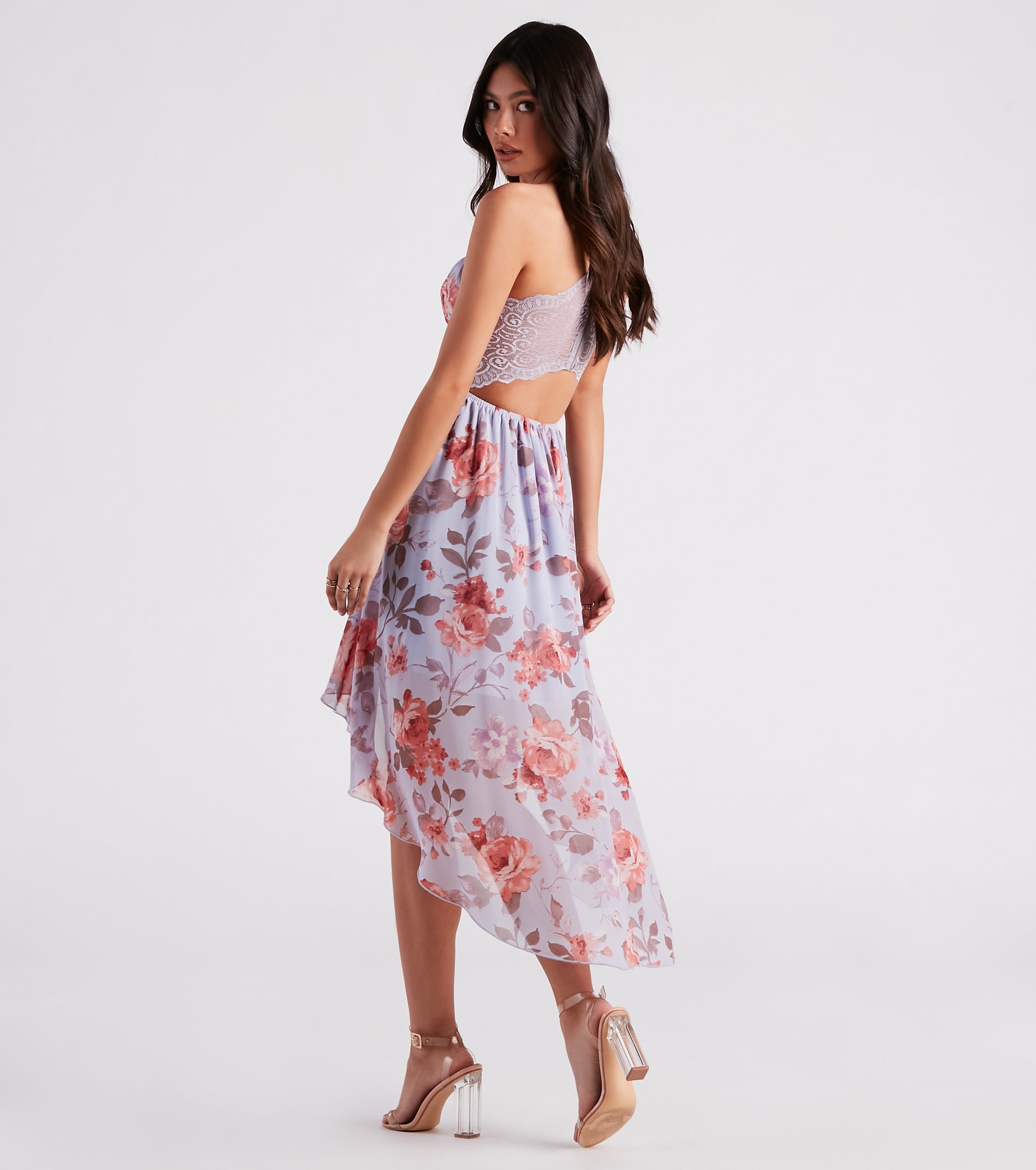 Sugar And Spice Floral High-Low Dress - Image 6