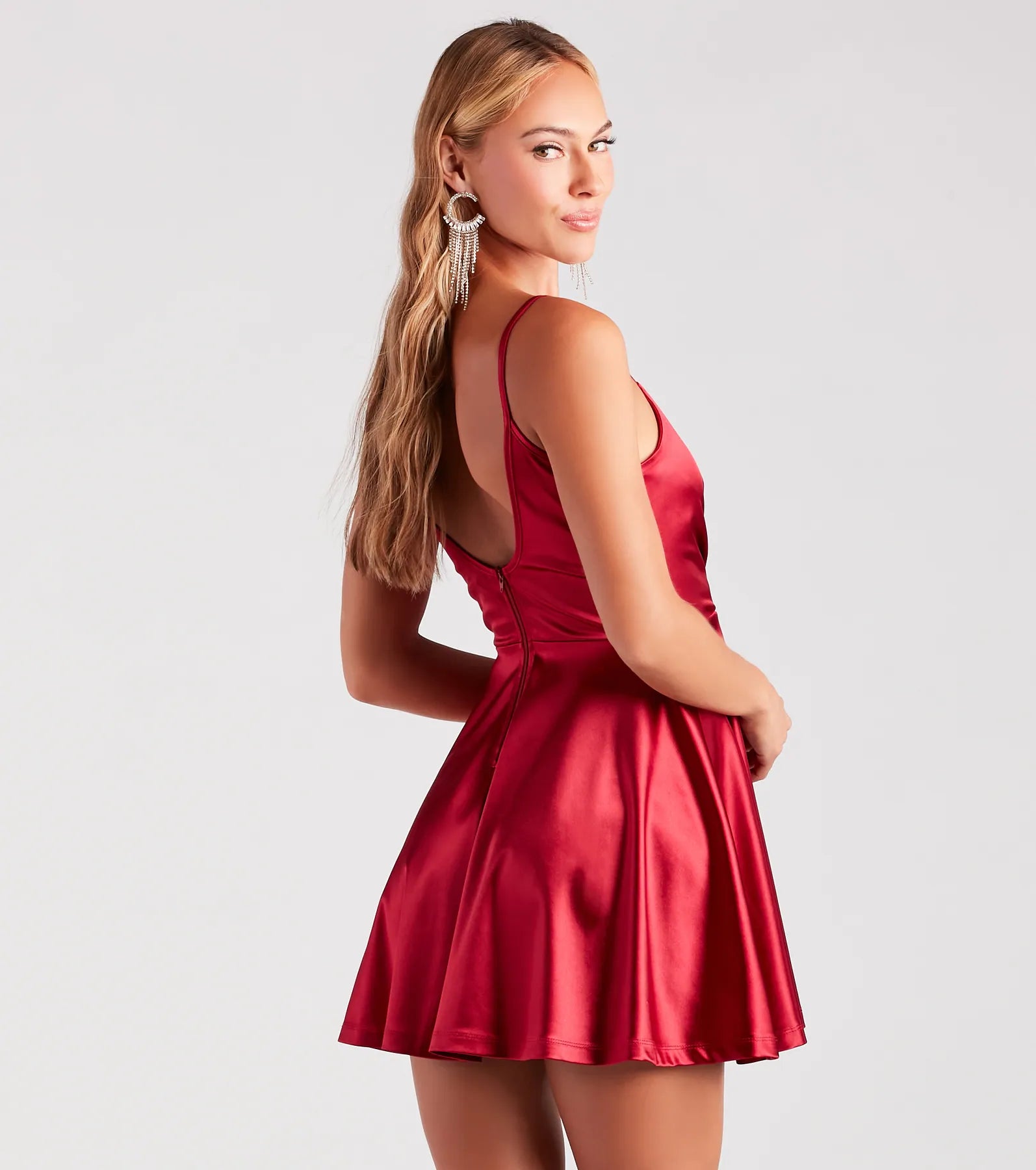 Stunning Style Satin Skater Dress - Image 14