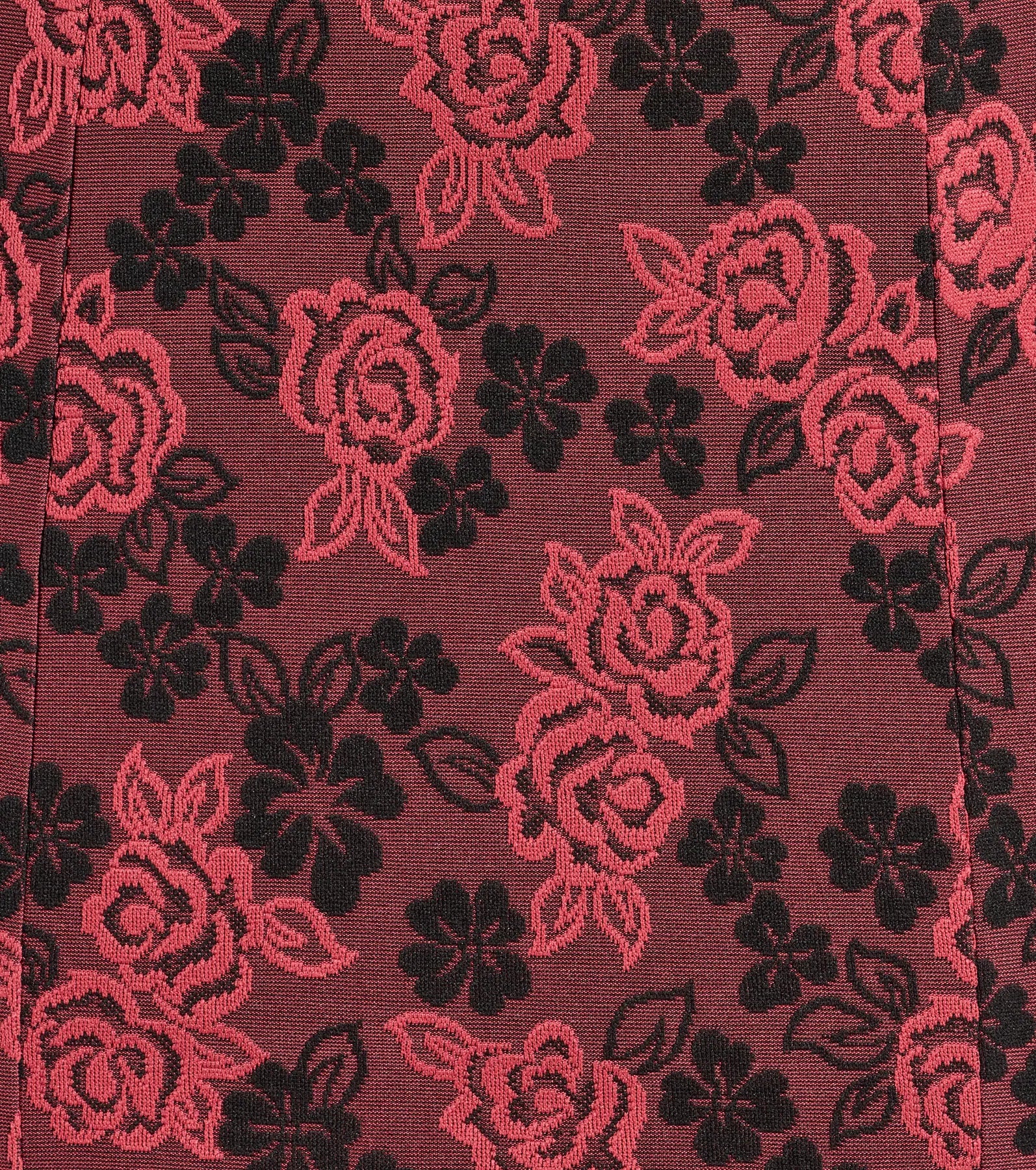 Sultry Floral Jacquard Bodycon Mini Dress - Image 4