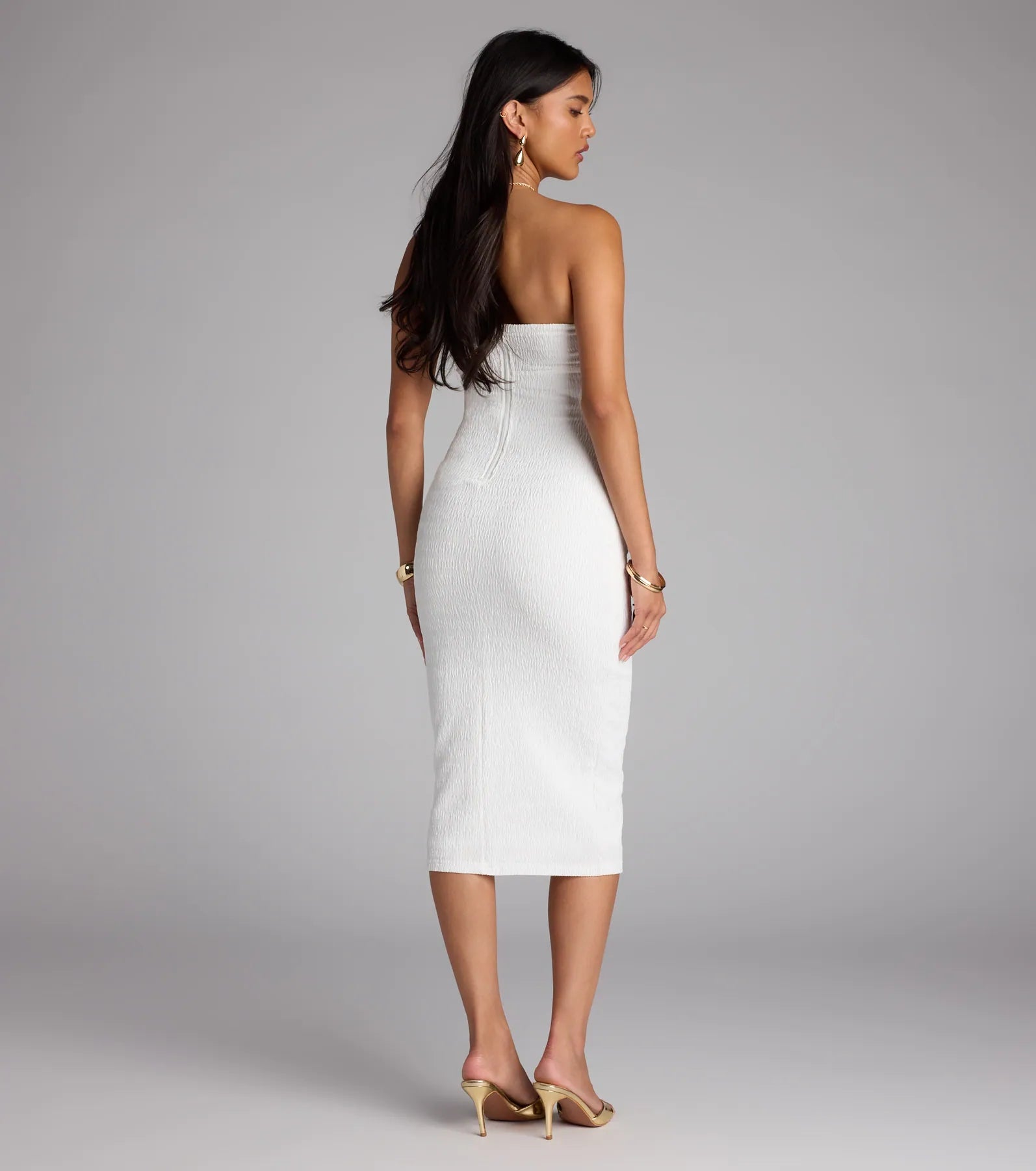 Sweetheart Status Tube Midi Dress - Image 2