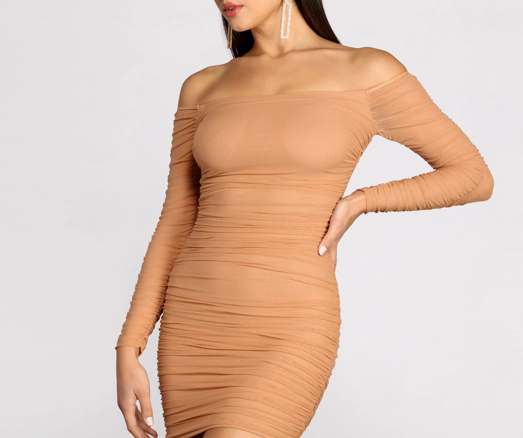 Miss Me In Mesh Mini Dress - Image 9