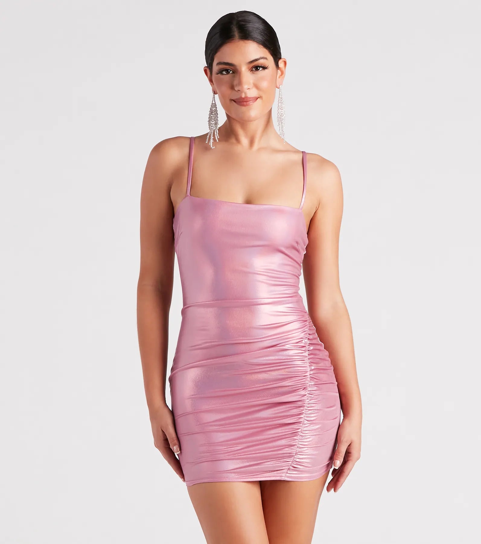 Groovy Gal Metallic Mini Dress - Image 5