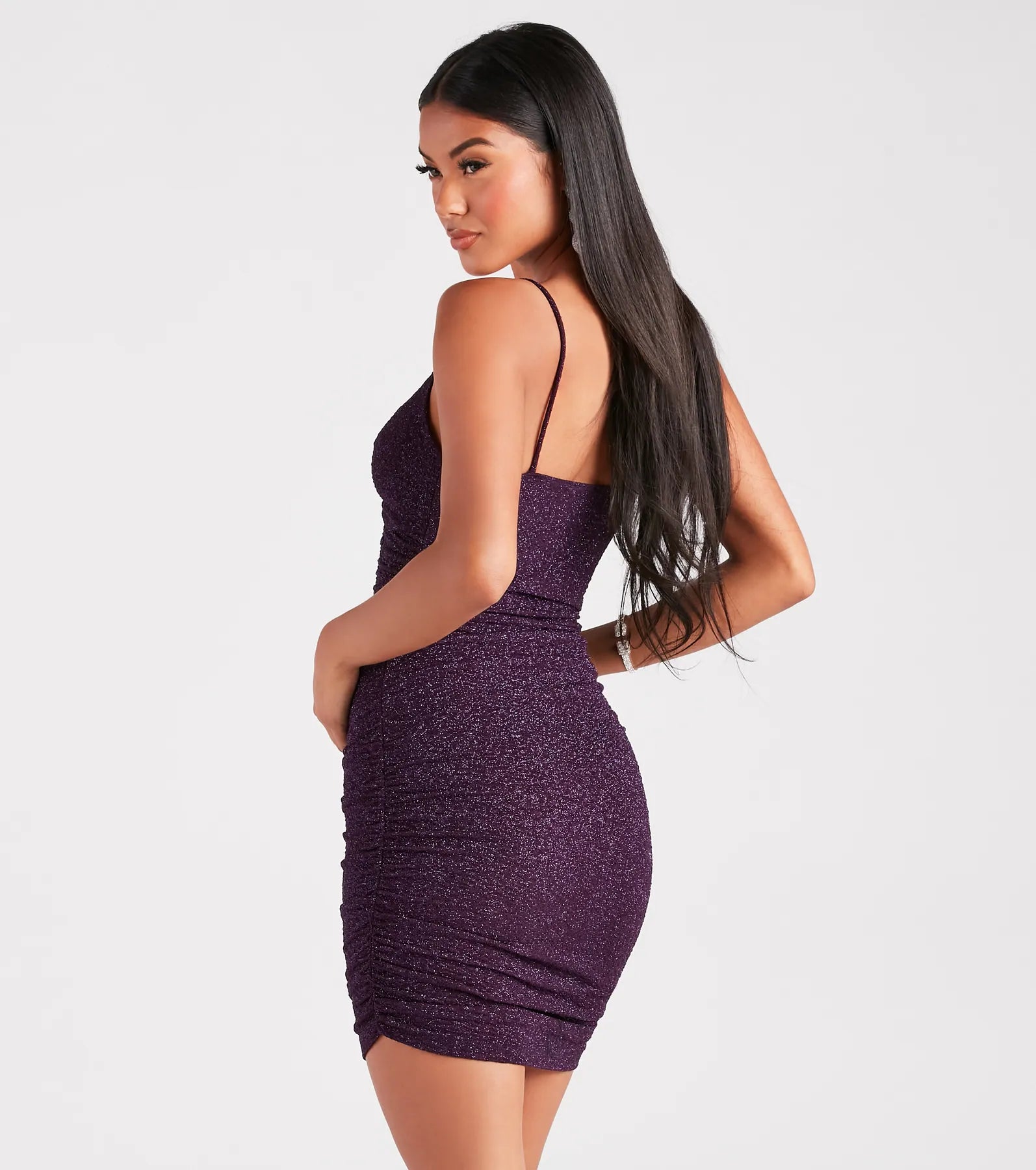 Put A Bow On It Glitter Mini Dress - Image 6