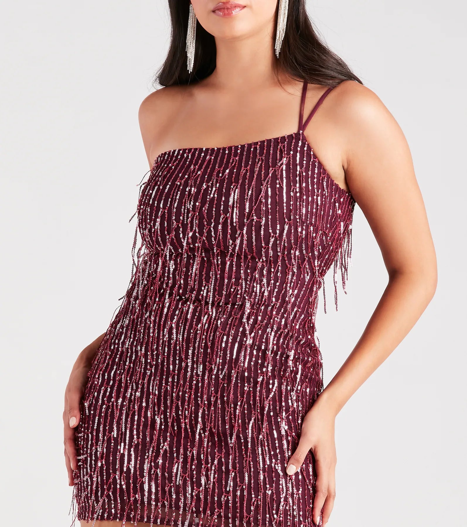 Shake It Up Sequin Fringe Mini Dress - Image 8