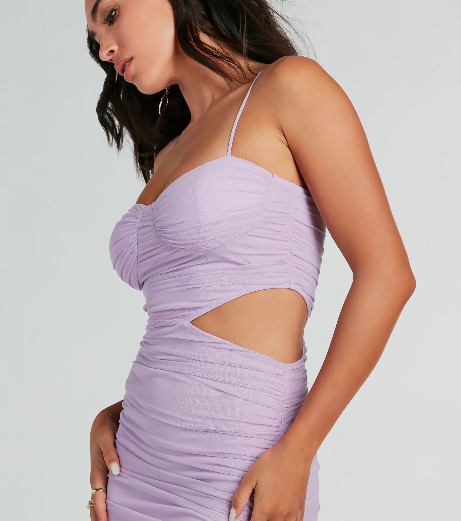 Stunning Night Out Ruched Bodycon Mini Dress - Image 12