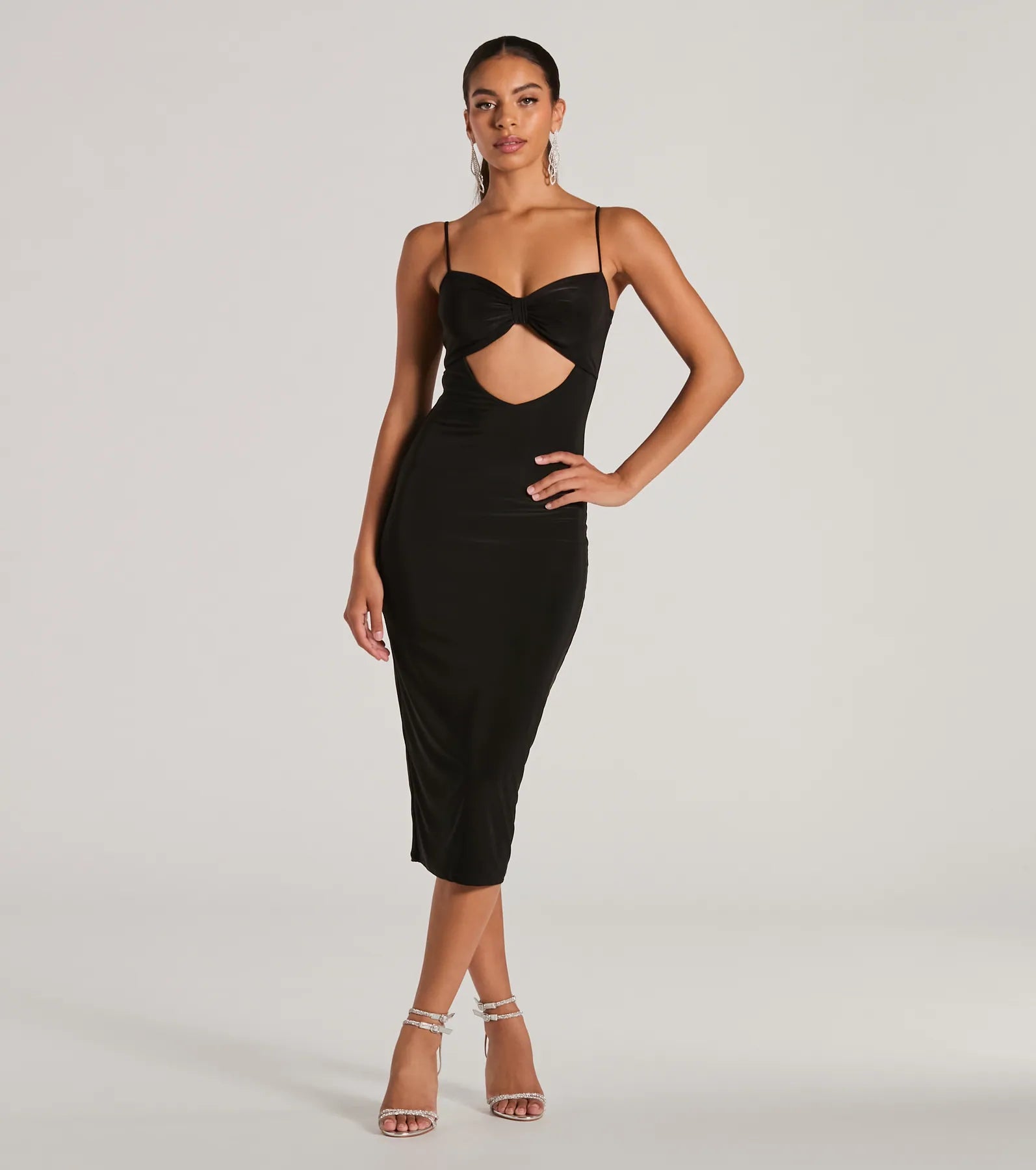 Treat Yourself Sleeveless Bow Cutout Midi Dress - Image 5