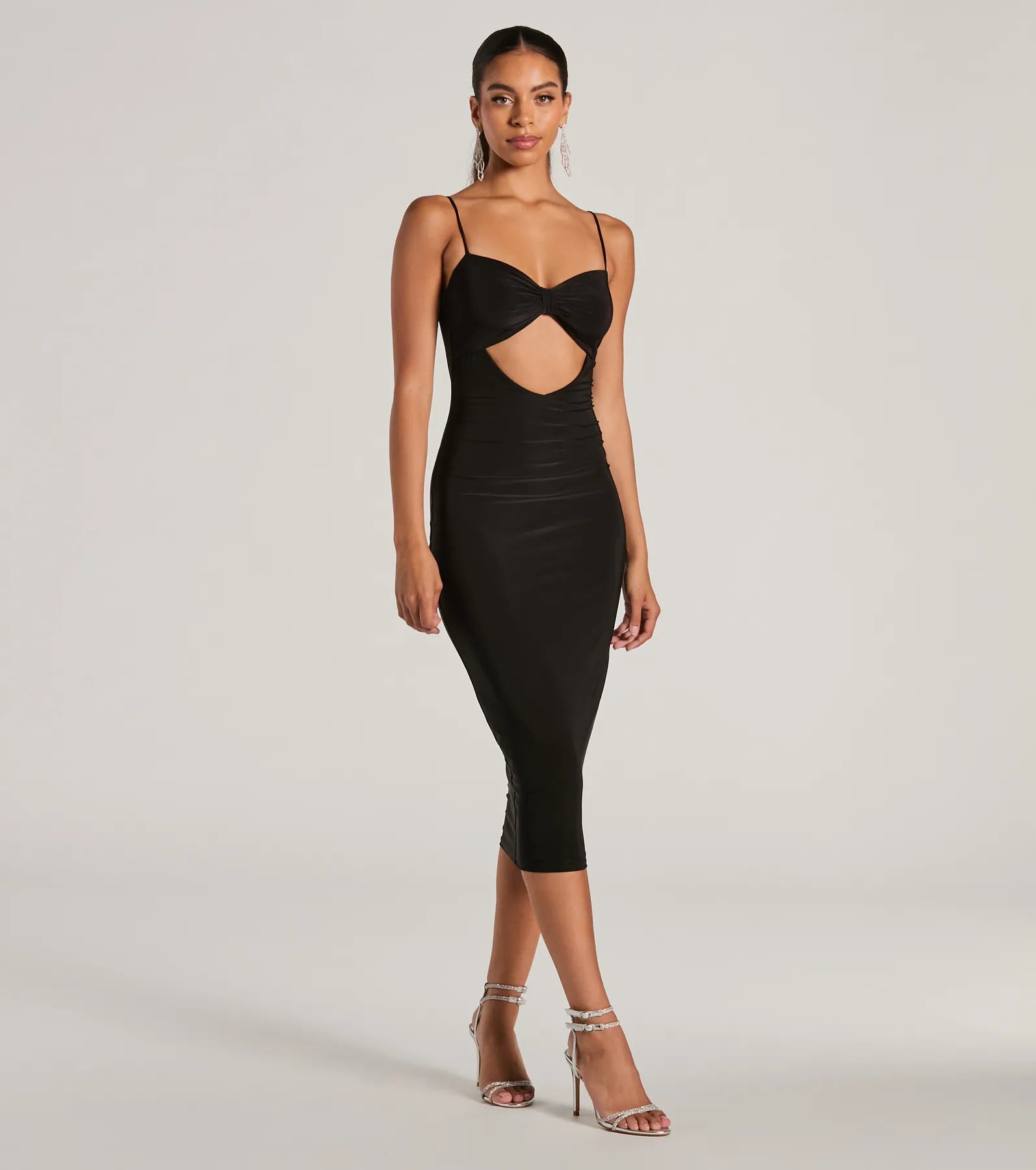 Treat Yourself Sleeveless Bow Cutout Midi Dress - Image 8