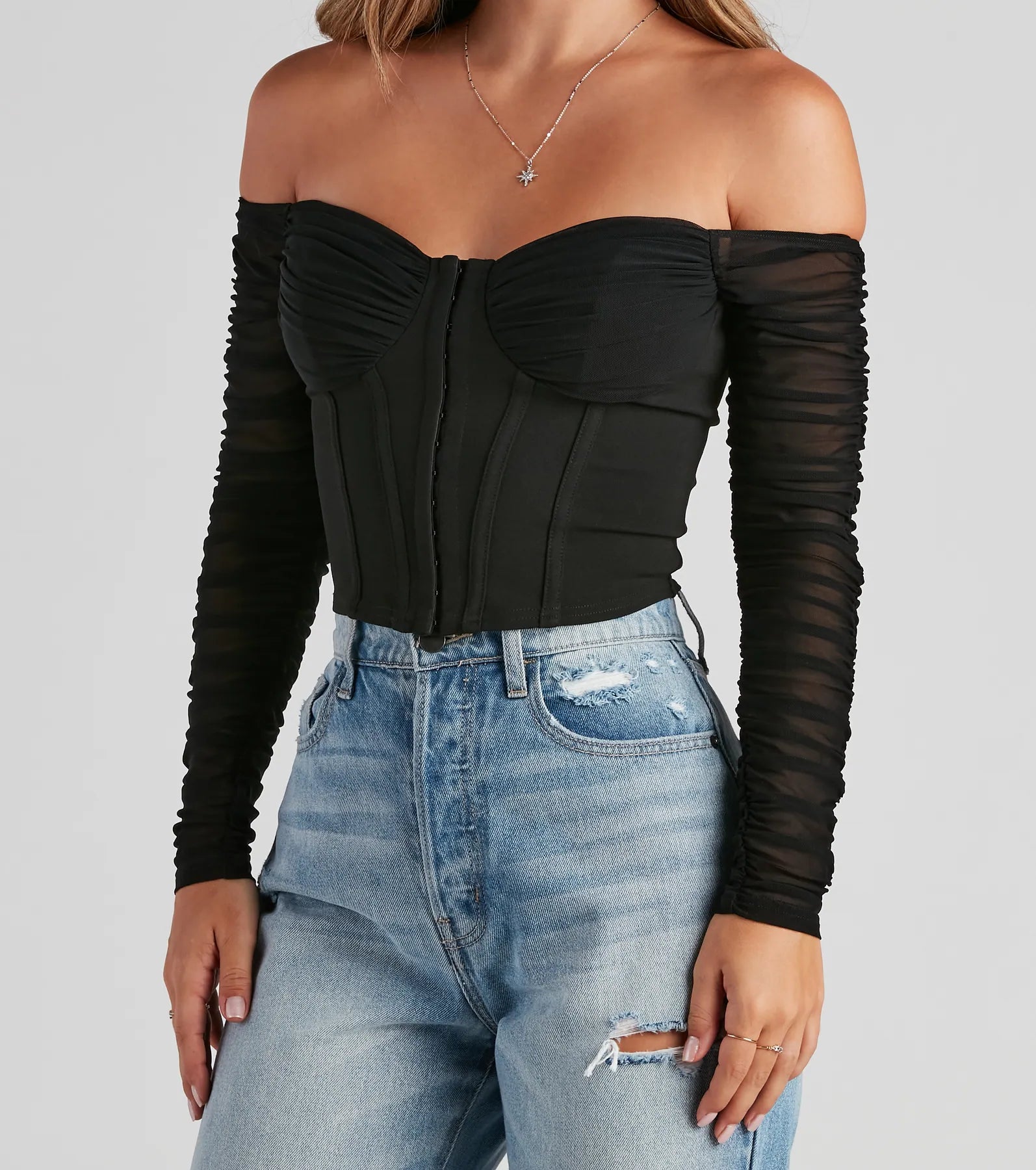 Ruched Moment Cropped Bustier - Image 16