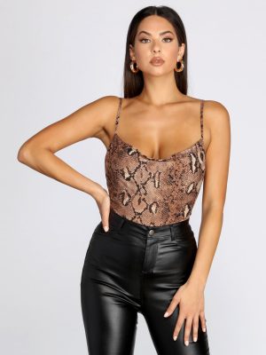 Wild And Free Cowl Neck Bodysuit