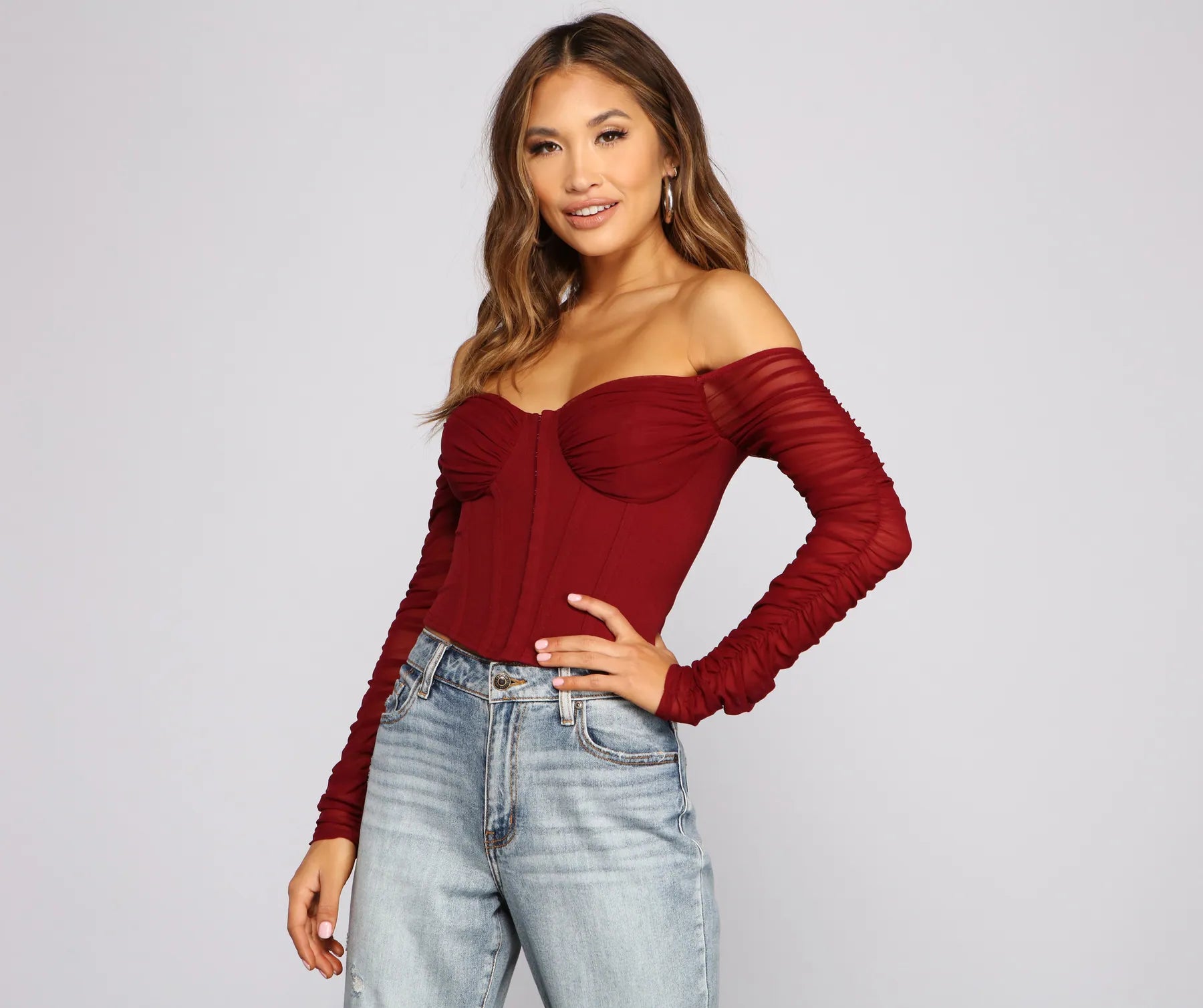 Ruched Moment Cropped Bustier - Image 11