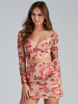 Capture Hearts Mesh Crop Top