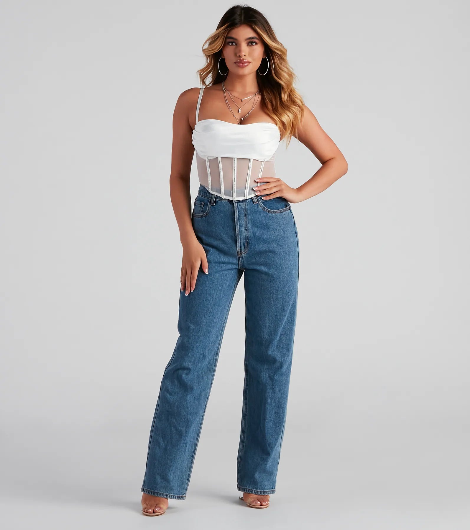 Major Glam Moves Rhinestone Bustier - Image 3