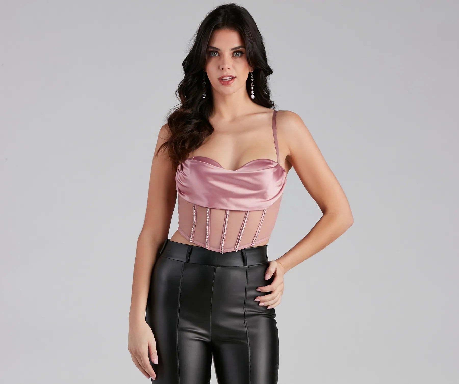 Major Glam Moves Rhinestone Bustier - Image 9