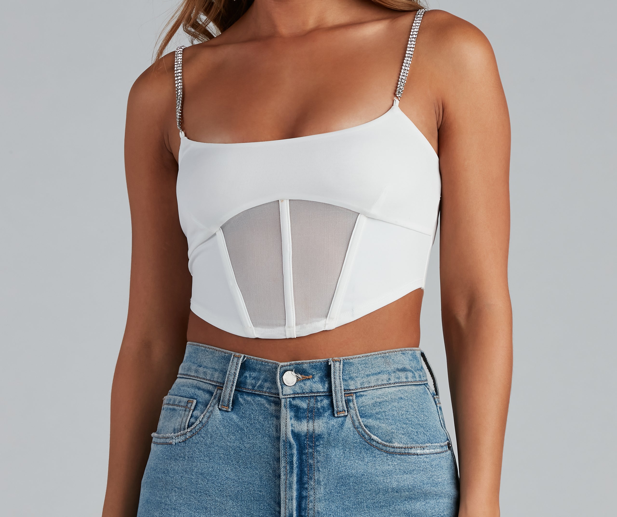 Step Up The Glam Cropped Bustier - Image 7