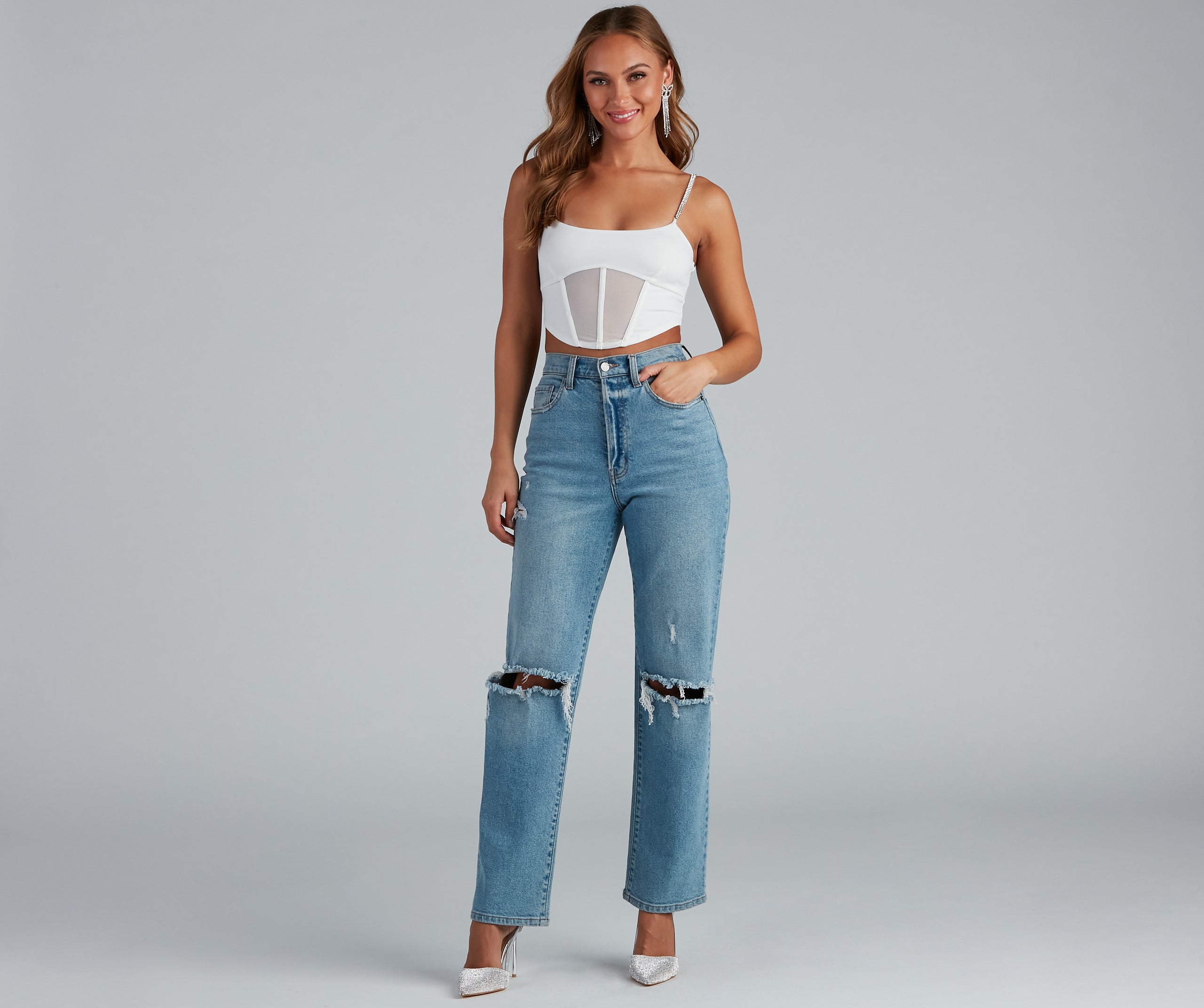 Step Up The Glam Cropped Bustier - Image 8