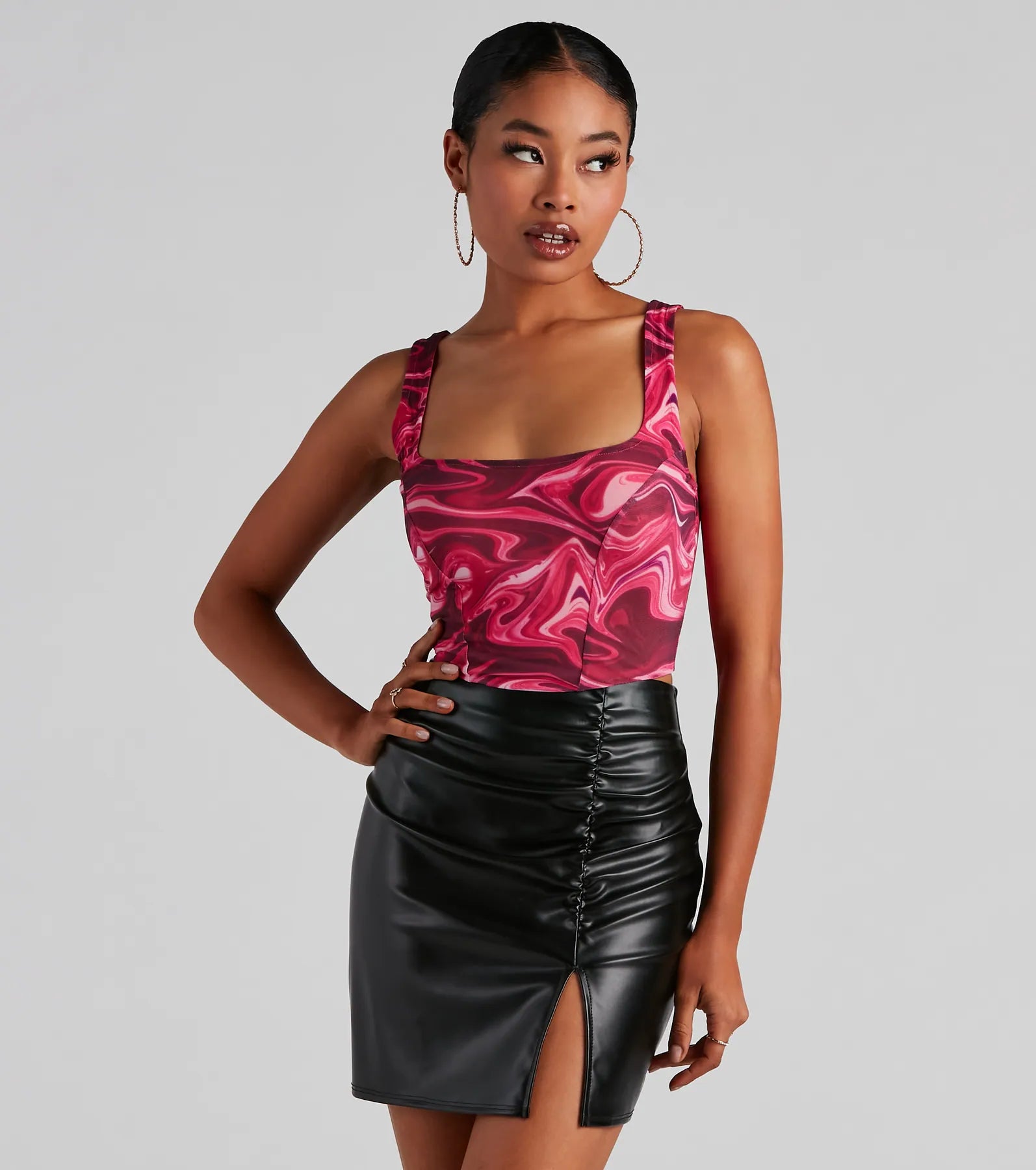 A Little Swirl Square Neck Bustier - Image 2