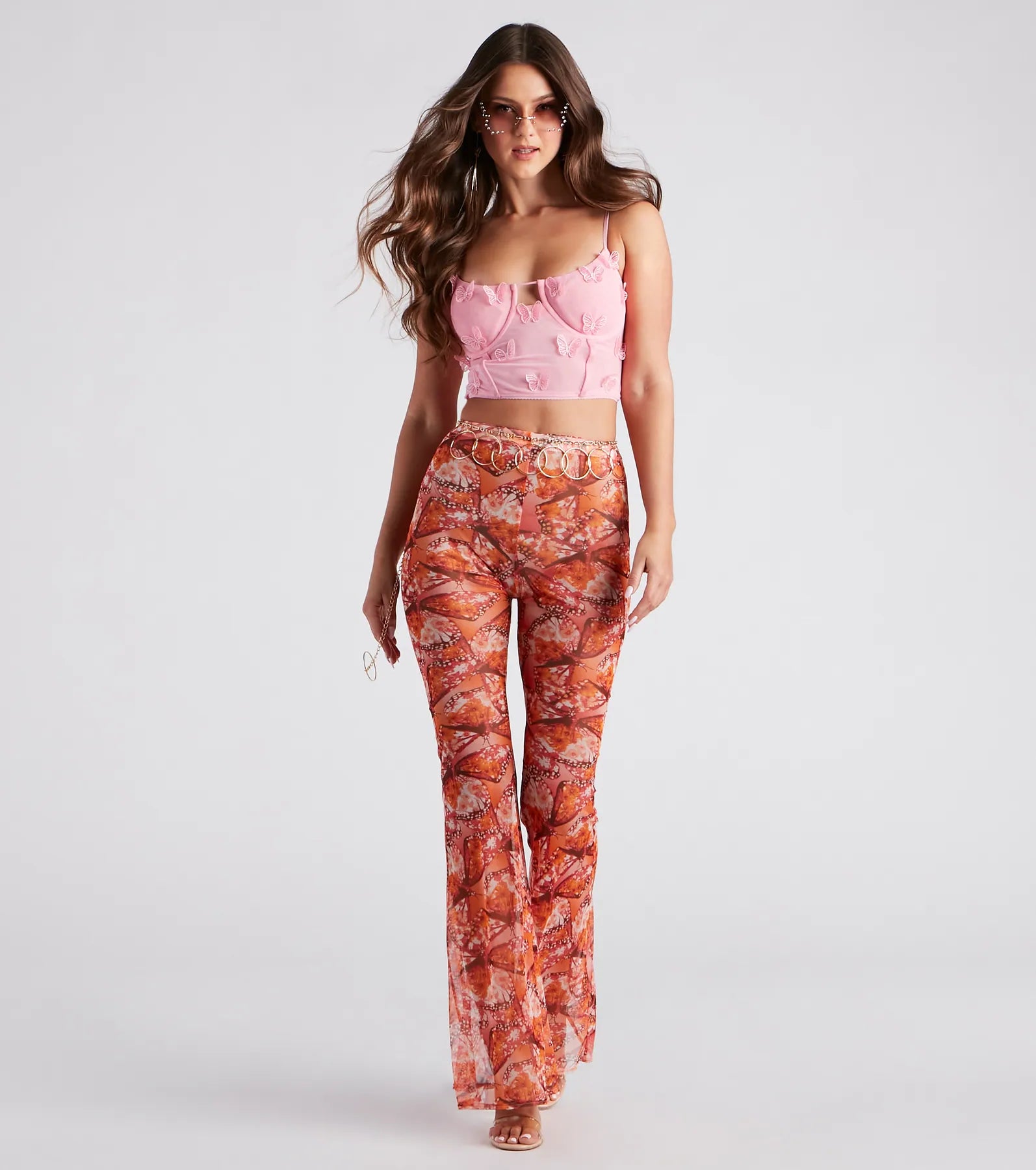Social Butterfly Mesh Corset Top - Image 7