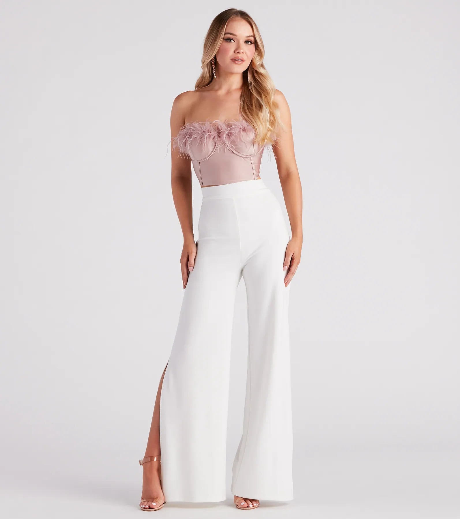 Marabou Cutie Strapless Corset Top - Image 7