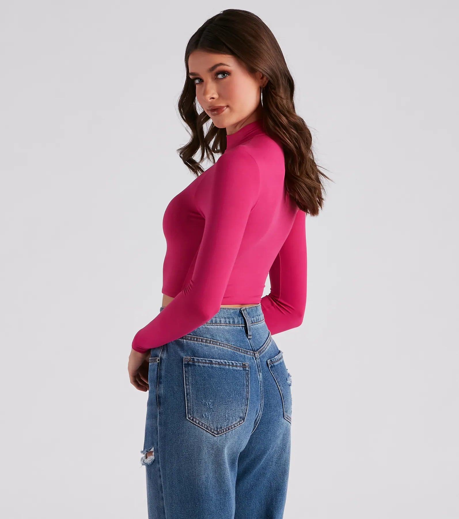 Hit The Basics Mock Neck Crop Top - Image 6