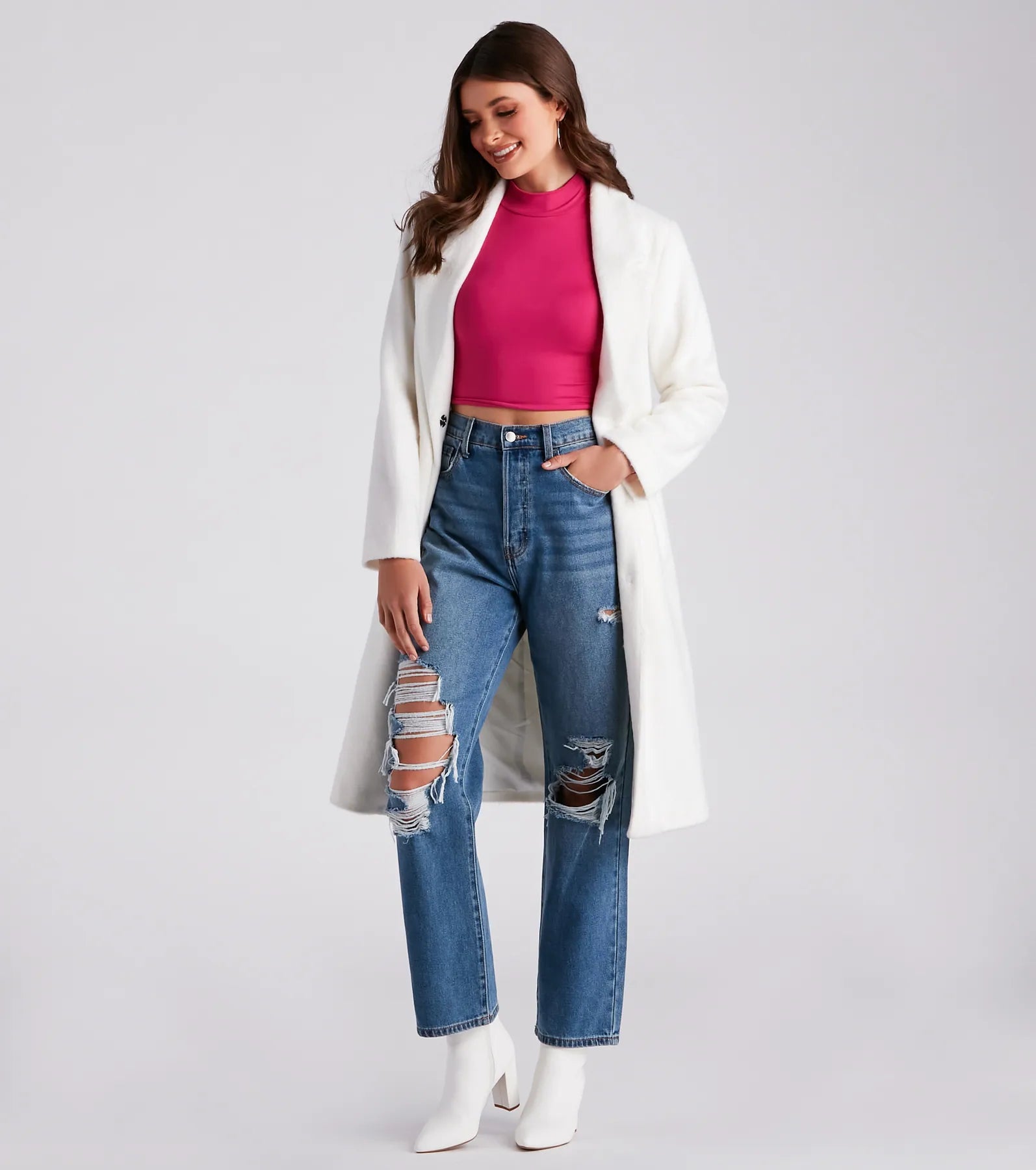 Hit The Basics Mock Neck Crop Top - Image 7