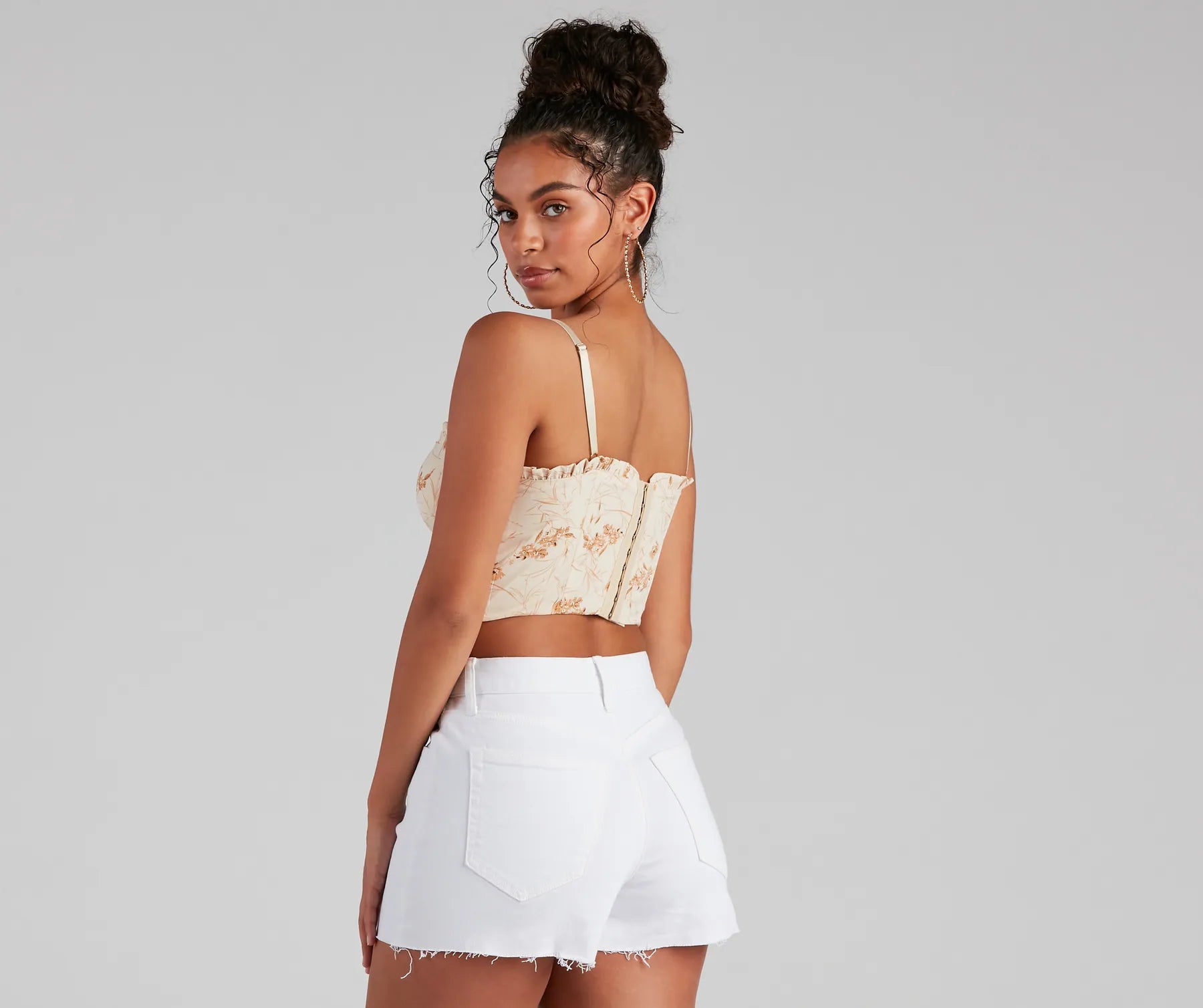 Flirty Days Floral Ruffle Corset - Image 2