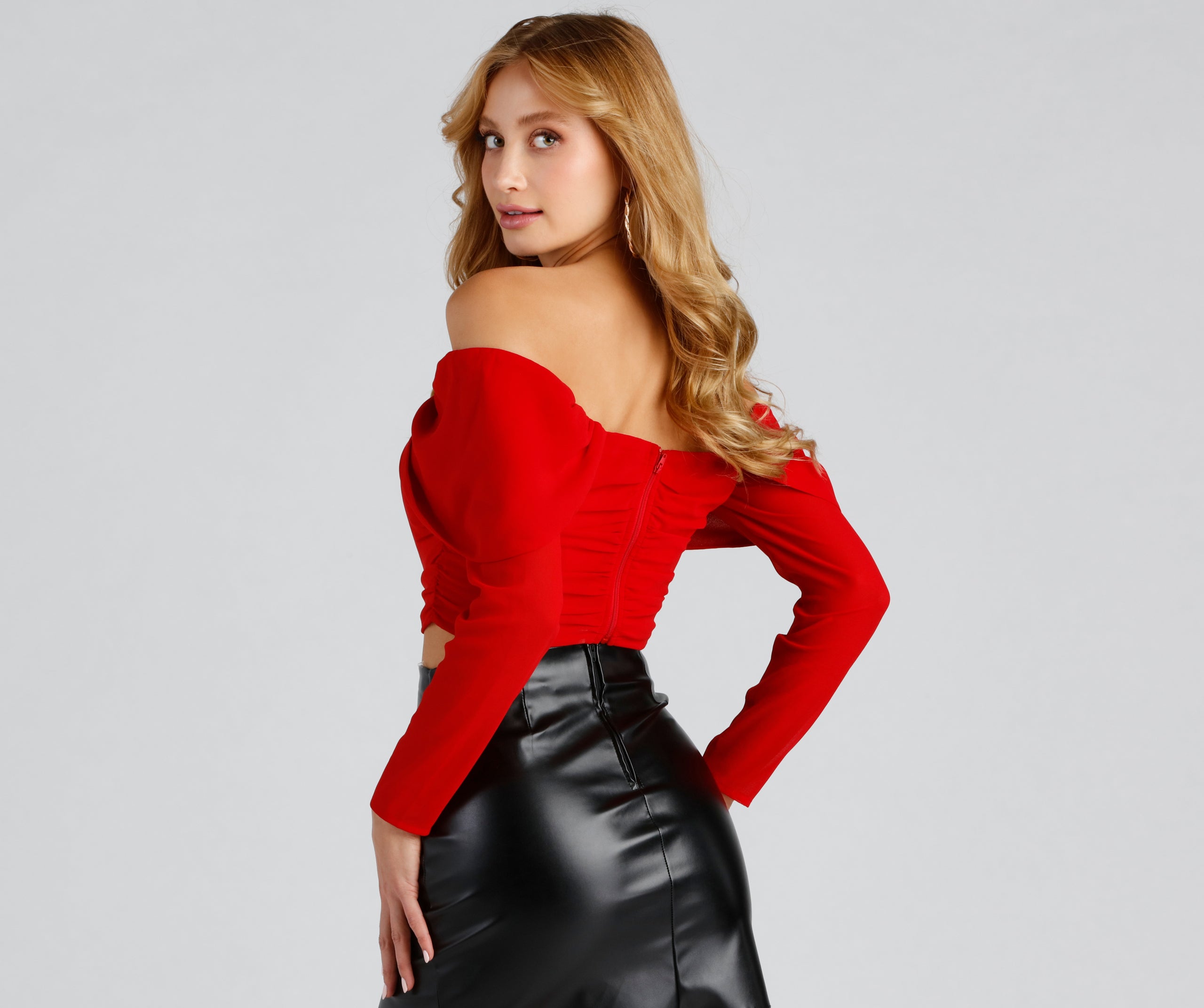Chic Fling Draped Chiffon Corset - Image 2