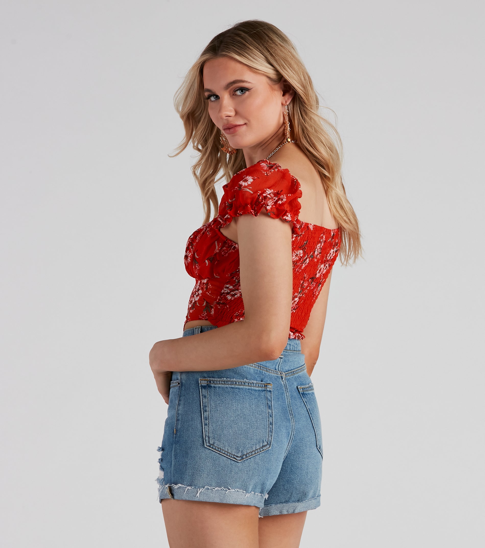 Sunflower State Chiffon Corset Top - Image 3