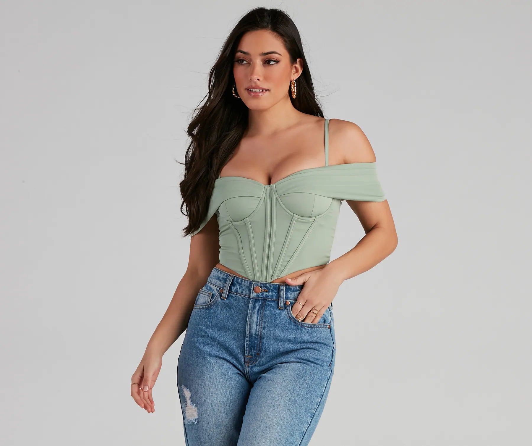 Forever Femme Cold Shoulder Corset - Image 9